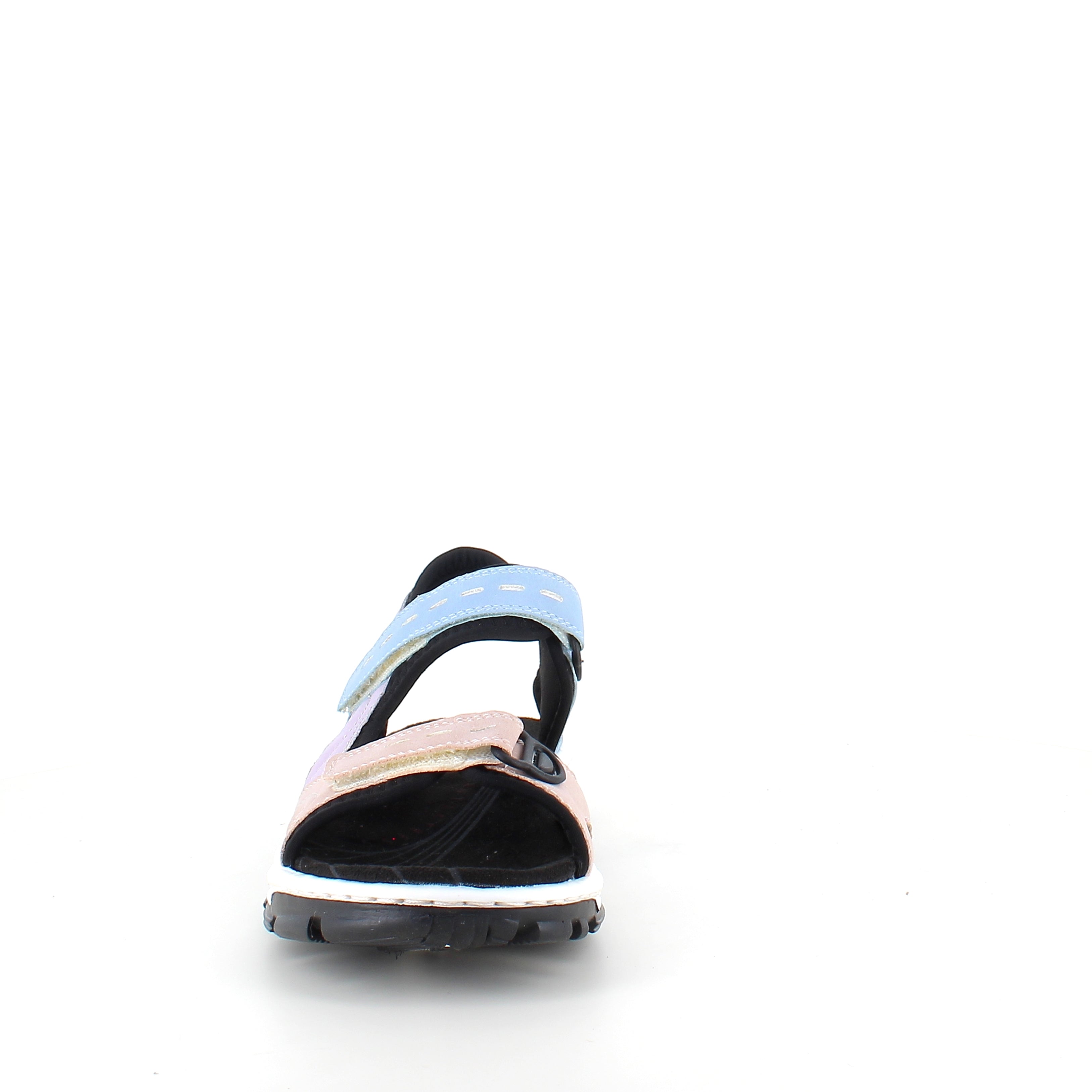 Rieker sandal i multifarvet – stødabsorberende sandal med velcro