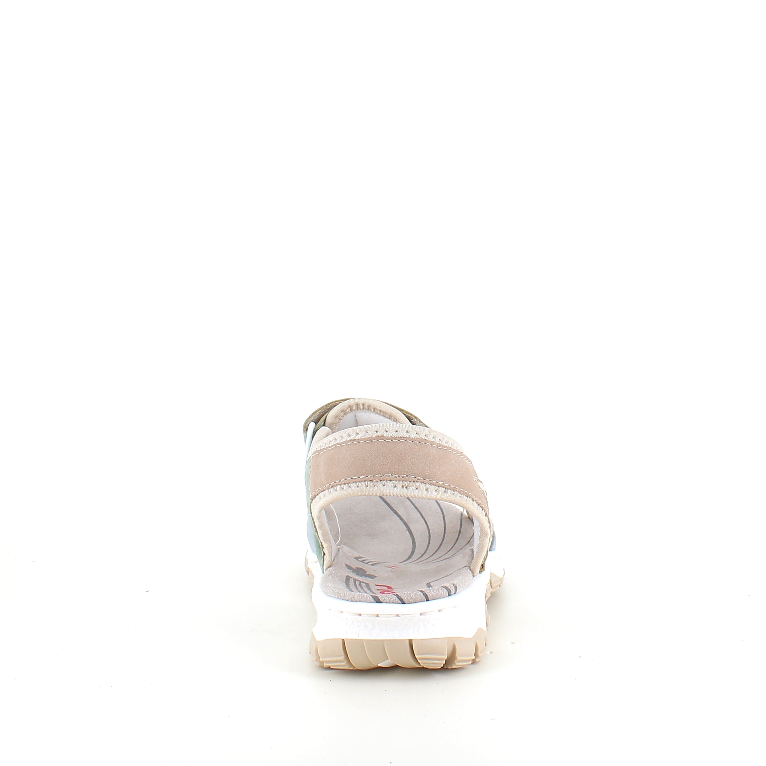 Rieker sandal i multifarvet – stødabsorberende sandal med velcro