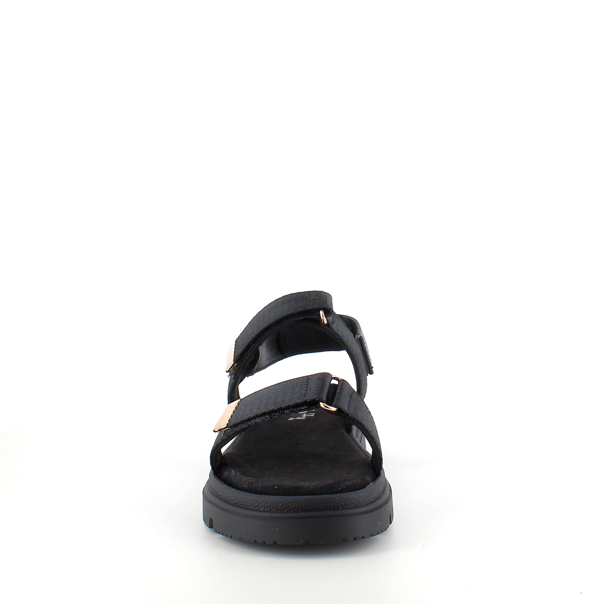 Sort sandal med justerbare remme & komfortabel sål
