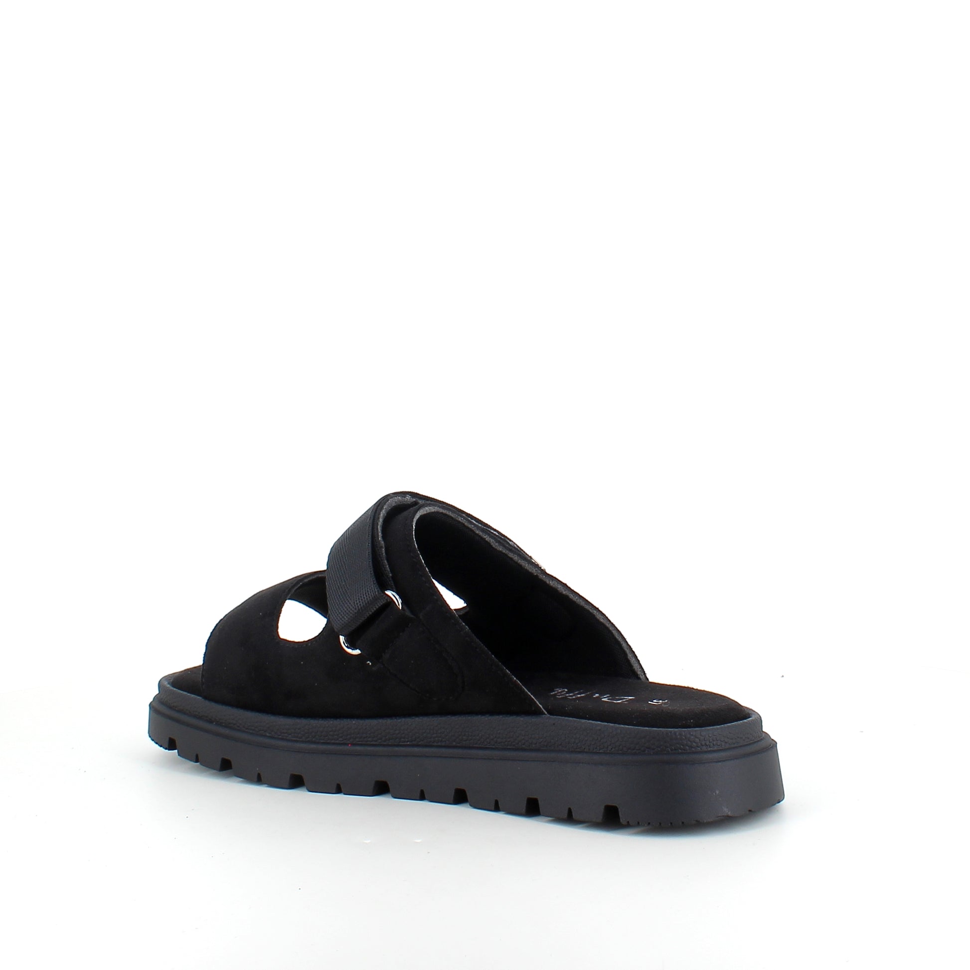 Sort Duffy sandal med justerbar rem & blød komfort