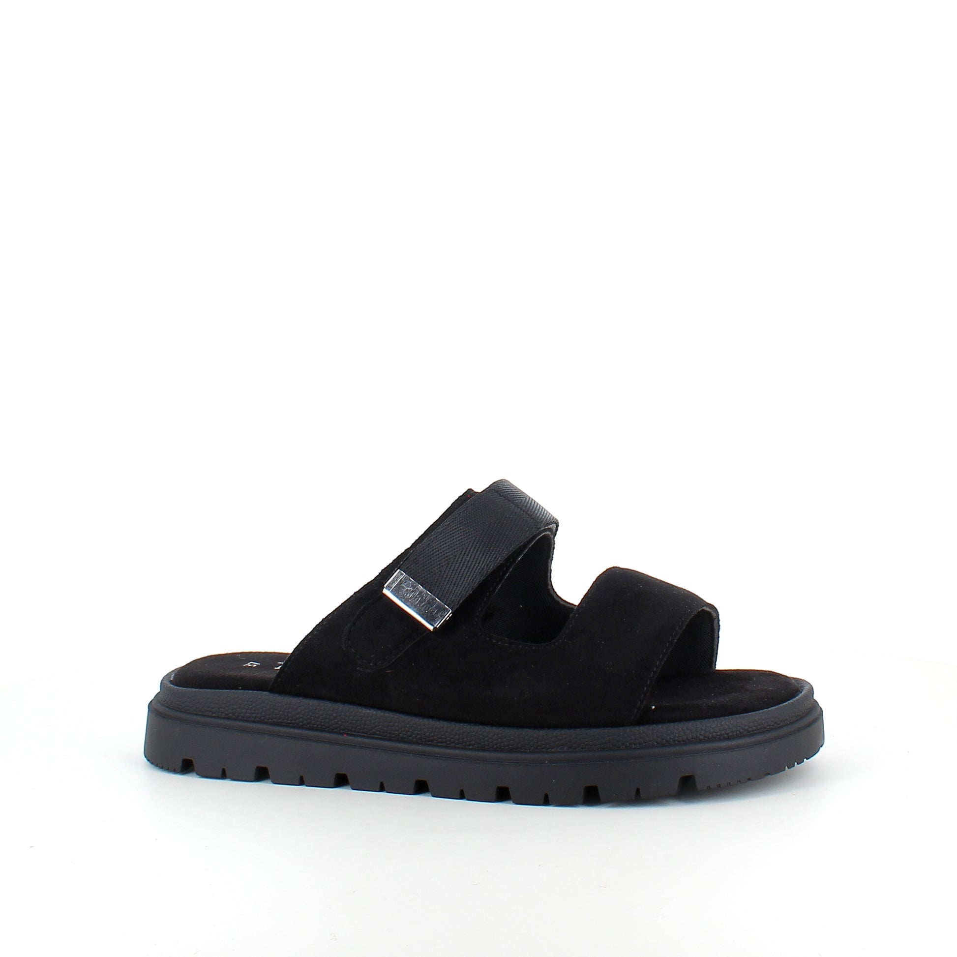 Sort Duffy sandal med justerbar rem & blød komfort