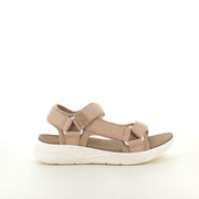 Taupe komfortabel sandal med justerbare remme & let stødabsorbering