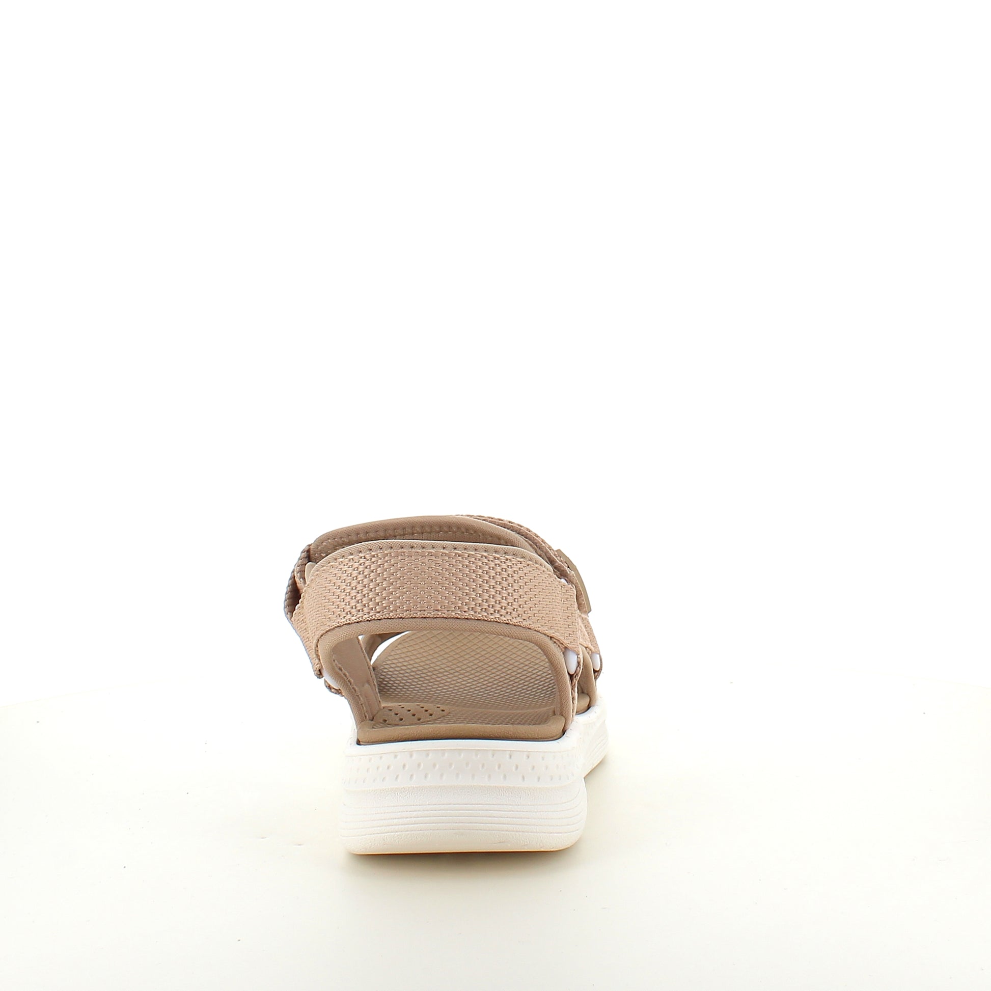 Taupe komfortabel sandal med justerbare remme & let stødabsorbering