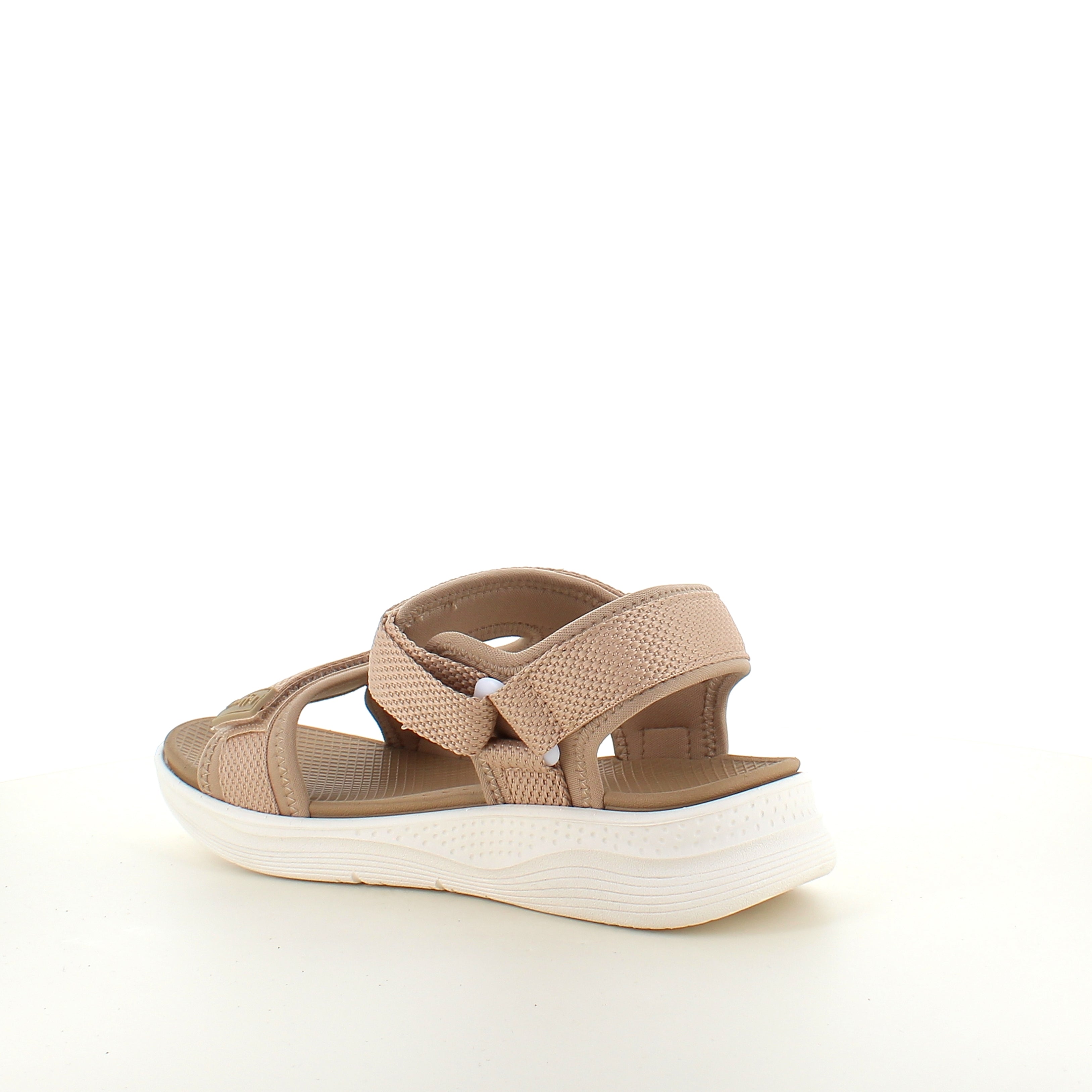 Taupe komfortabel sandal med justerbare remme & let stødabsorbering