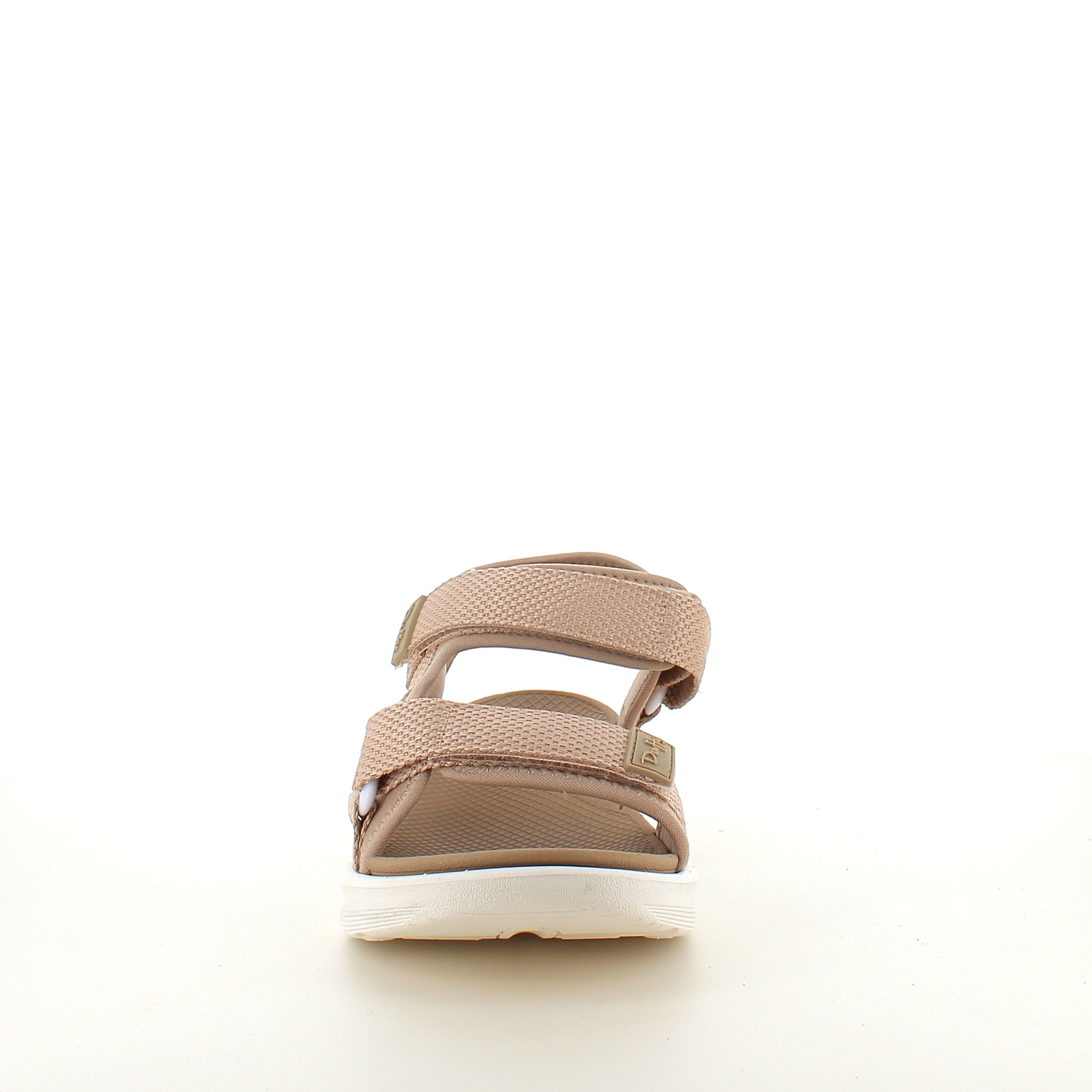 Taupe komfortabel sandal med justerbare remme & let stødabsorbering