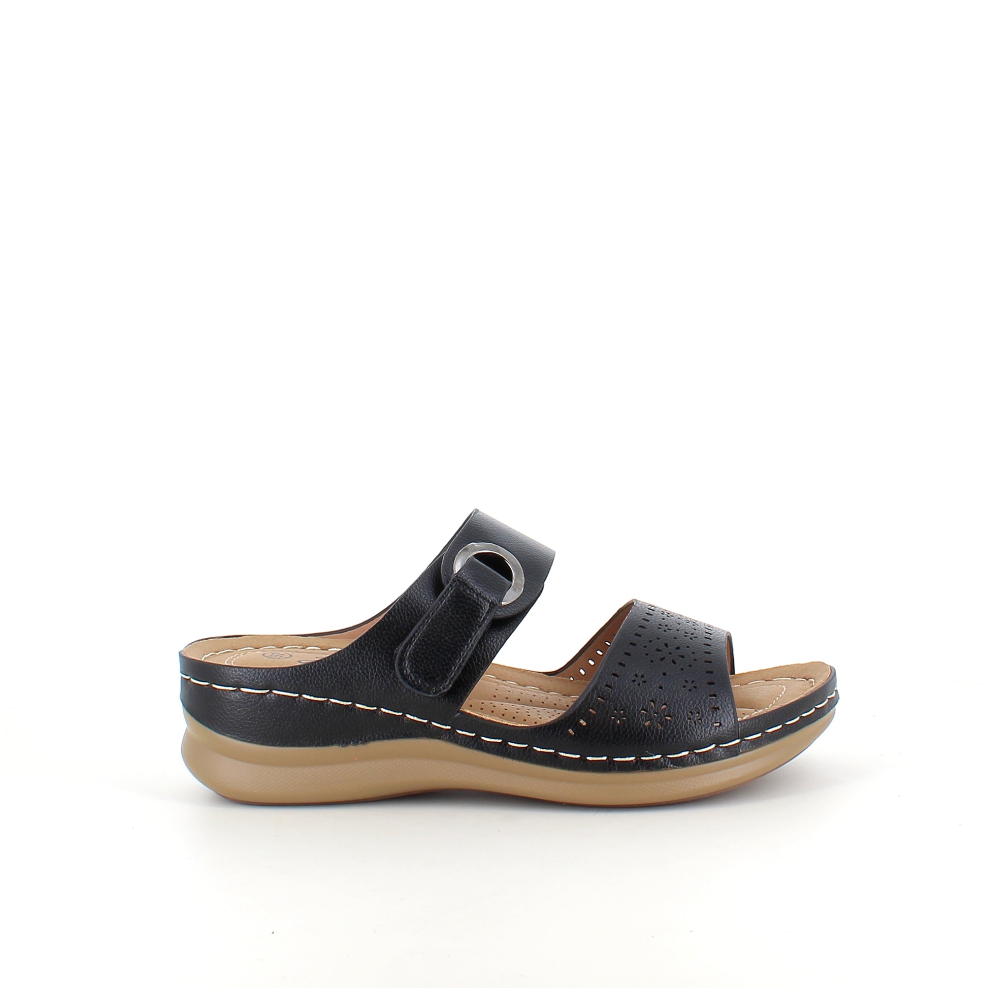 Kilehæl sandal – sort model