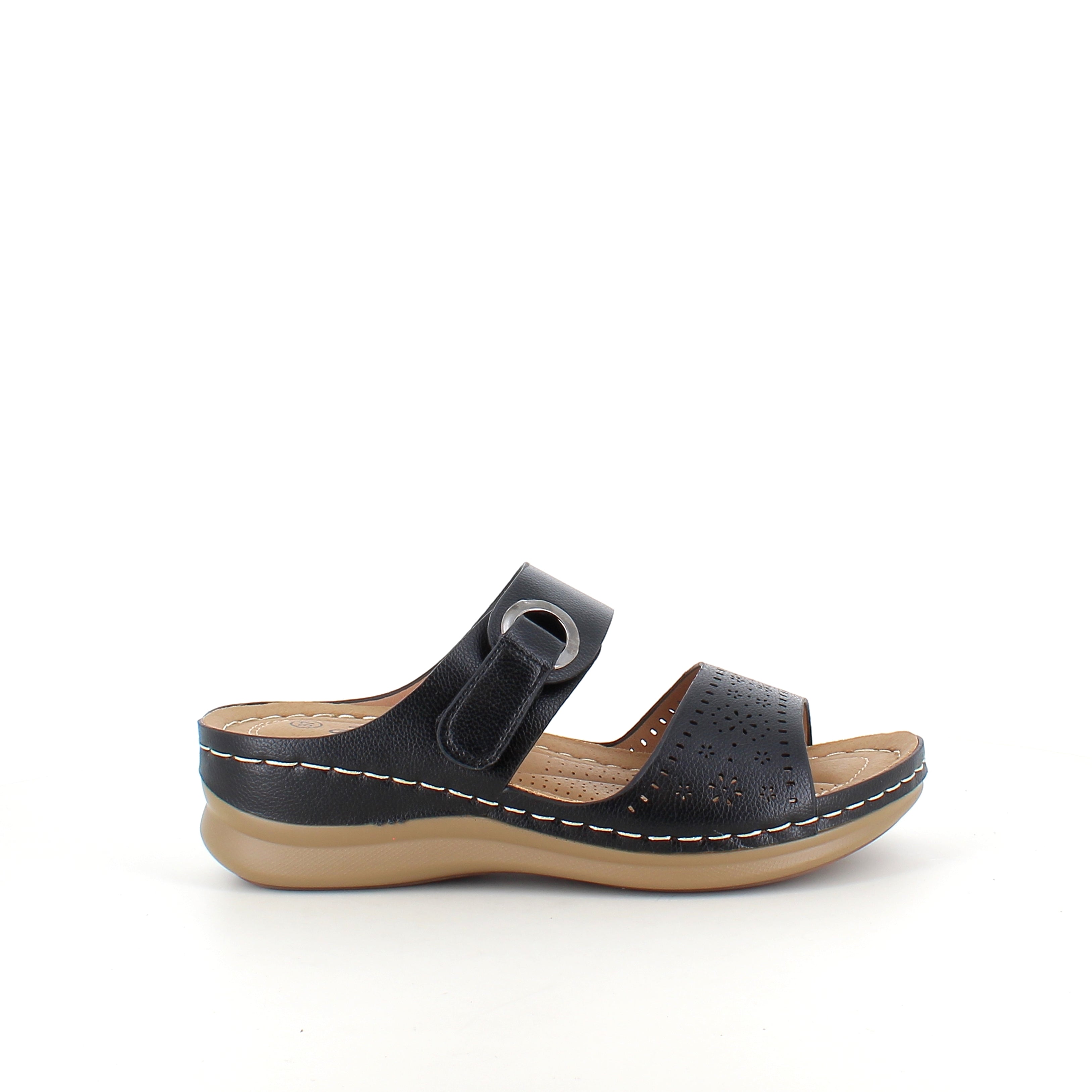 Kilehæl sandal – sort model