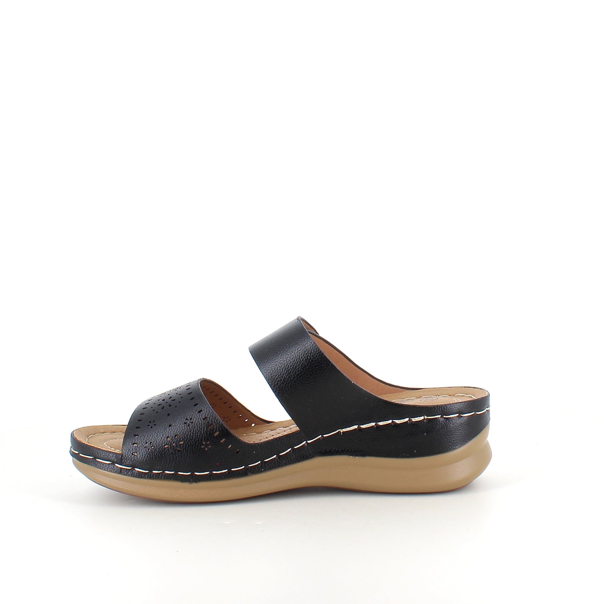 Kilehæl sandal – sort model