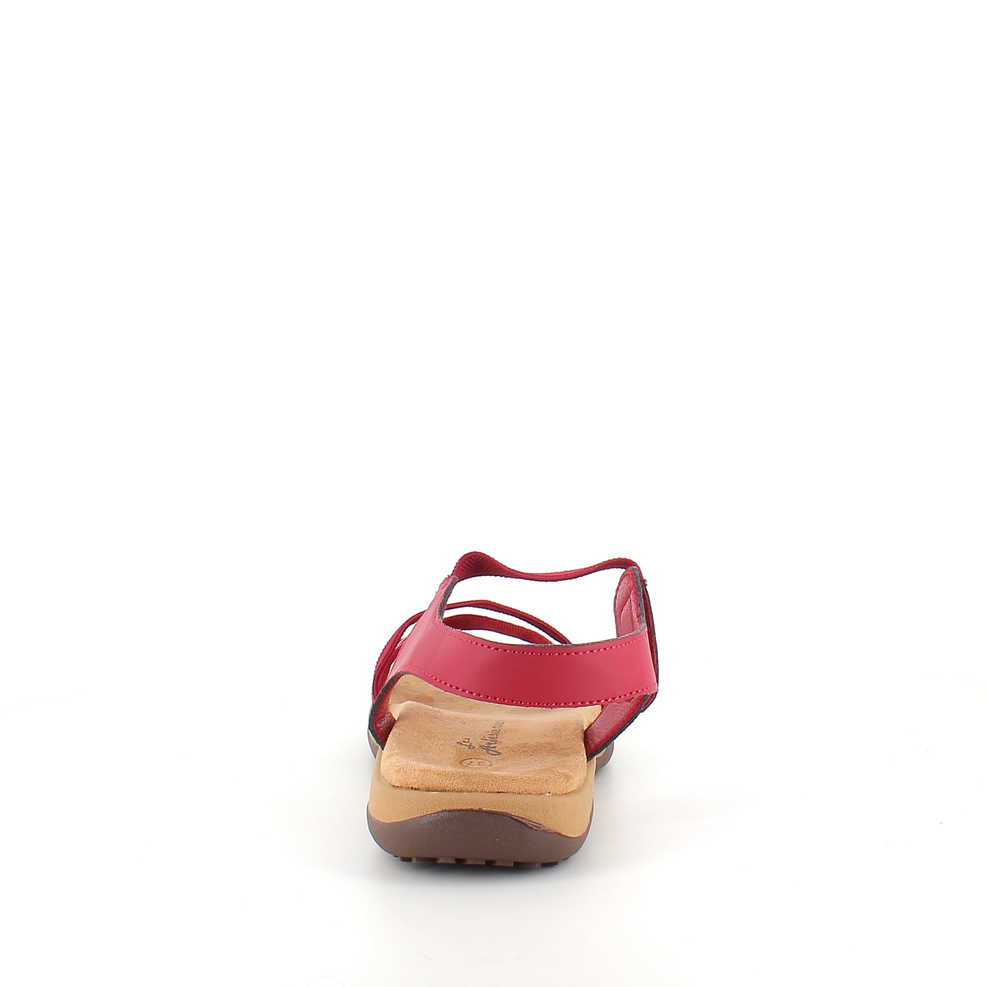 Rød sandal med elastikremme & velcro – feminin & fleksibel til sommeren