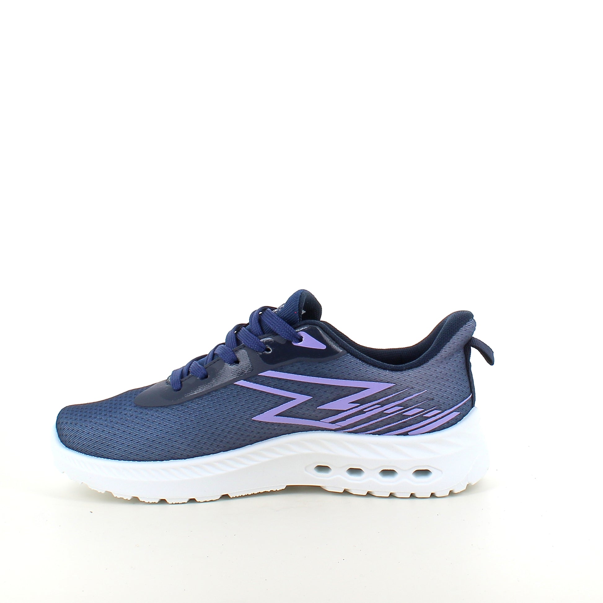 Blå letvægts sneakers i mesh med stødabsorberende sål