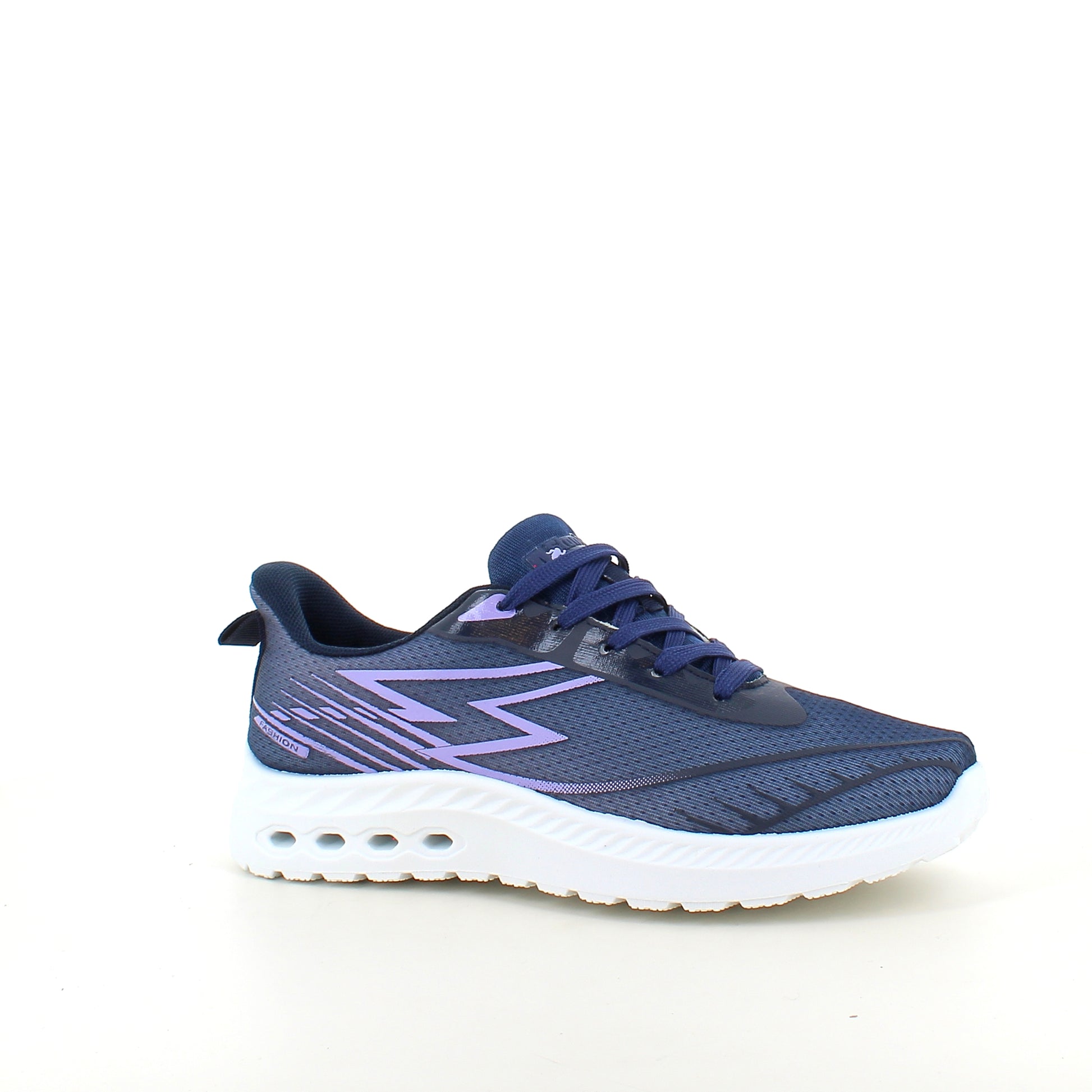 Blå letvægts sneakers i mesh med stødabsorberende sål