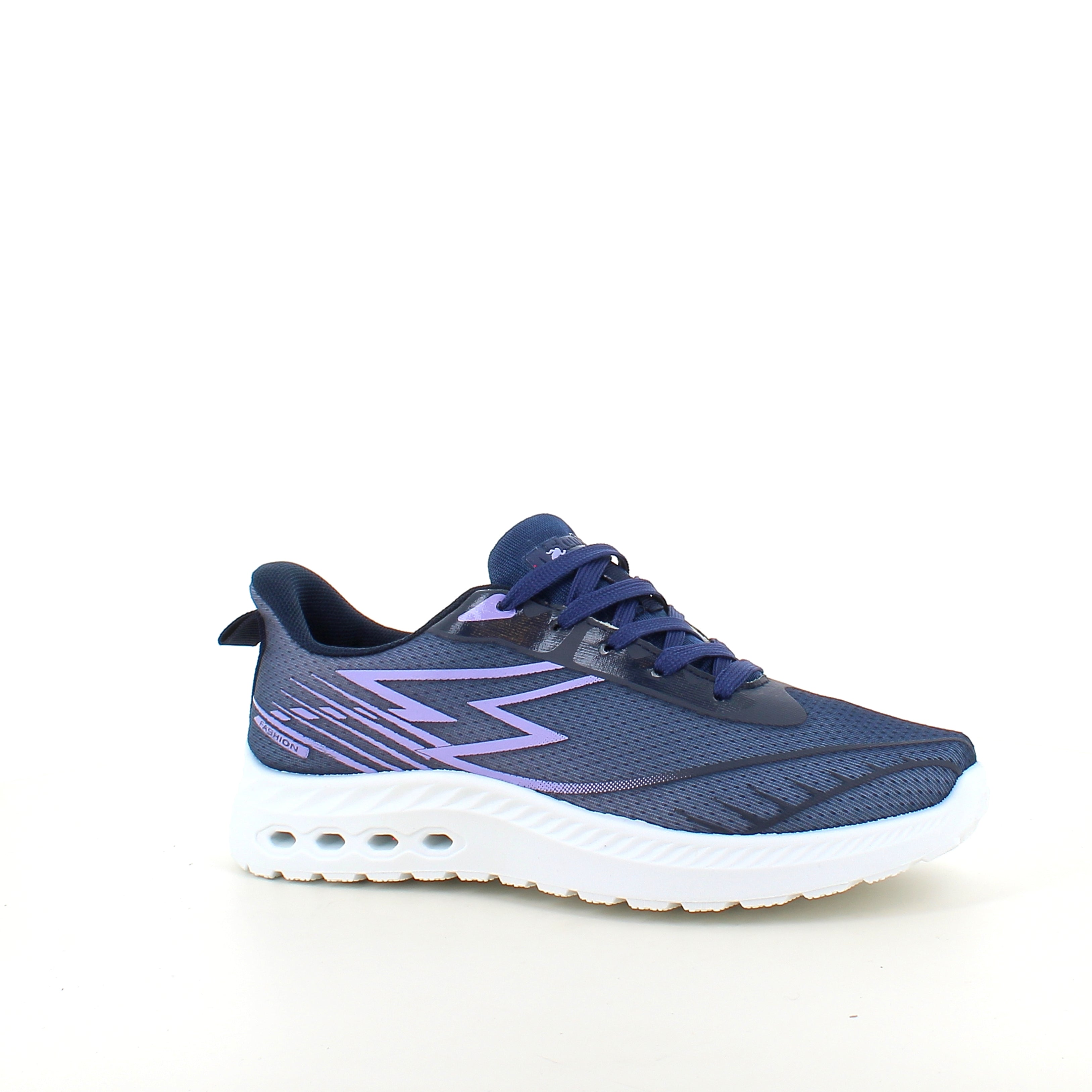 Blå letvægts sneakers i mesh med stødabsorberende sål
