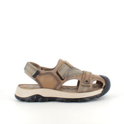 Norway Originals lukket herresandal – brun sandal i softshell med stimulerende indersål