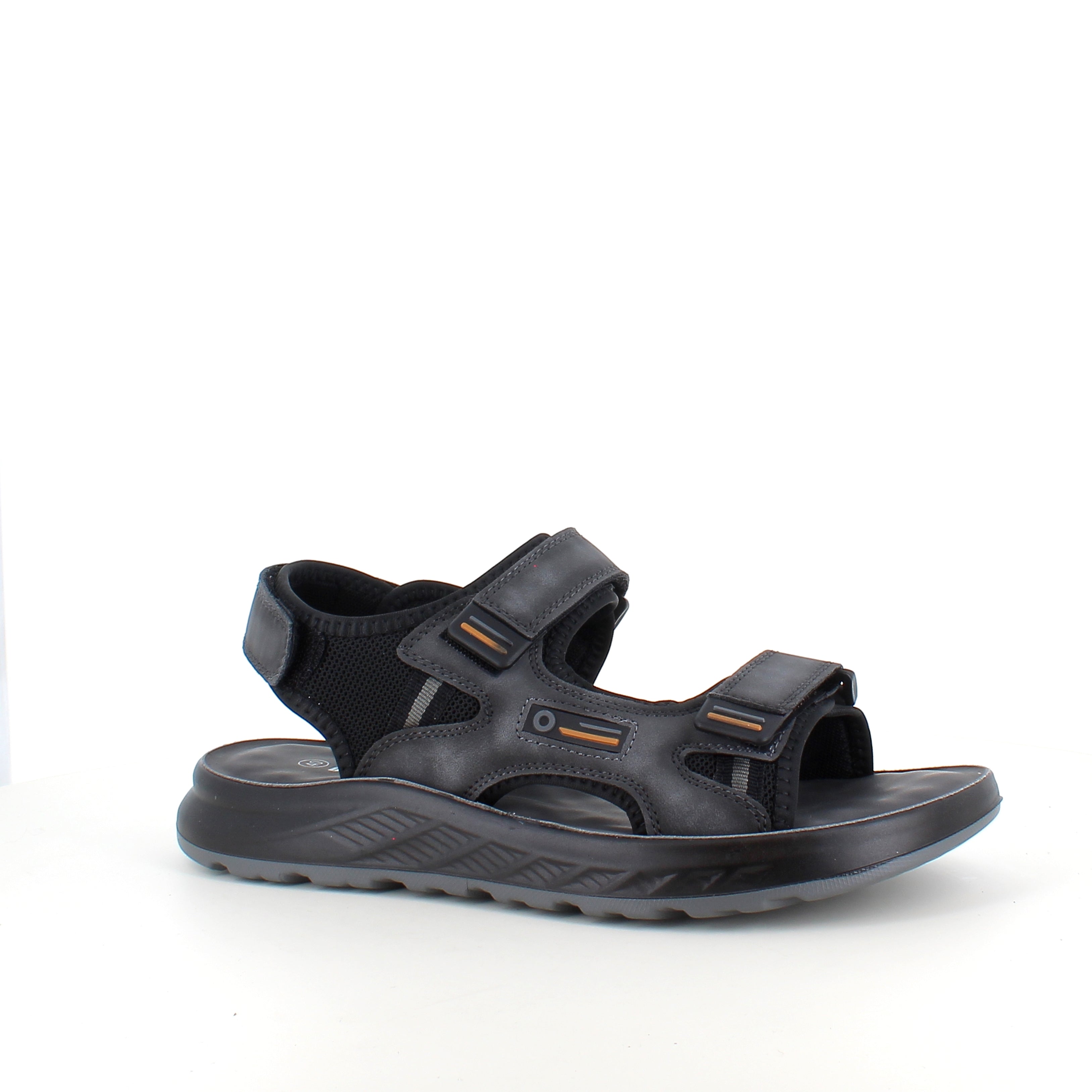 Åben herresandal med velcroremme – komfortabel sandal med god bredde