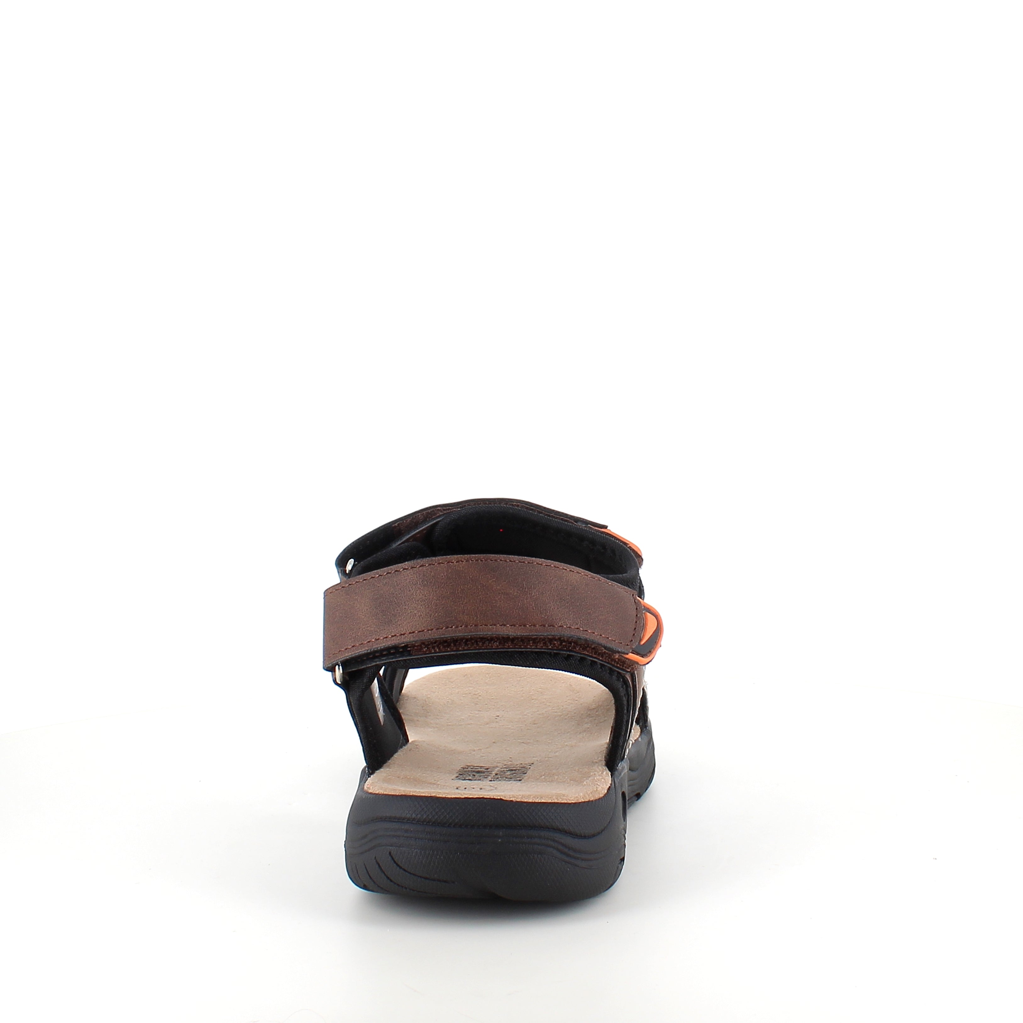 Herresandal med 3 velcroremme – brun sandal med god bredde