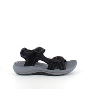 Clarks Cloudsteppers sandal i sort – blød komfort & stødabsorbering hele dagen