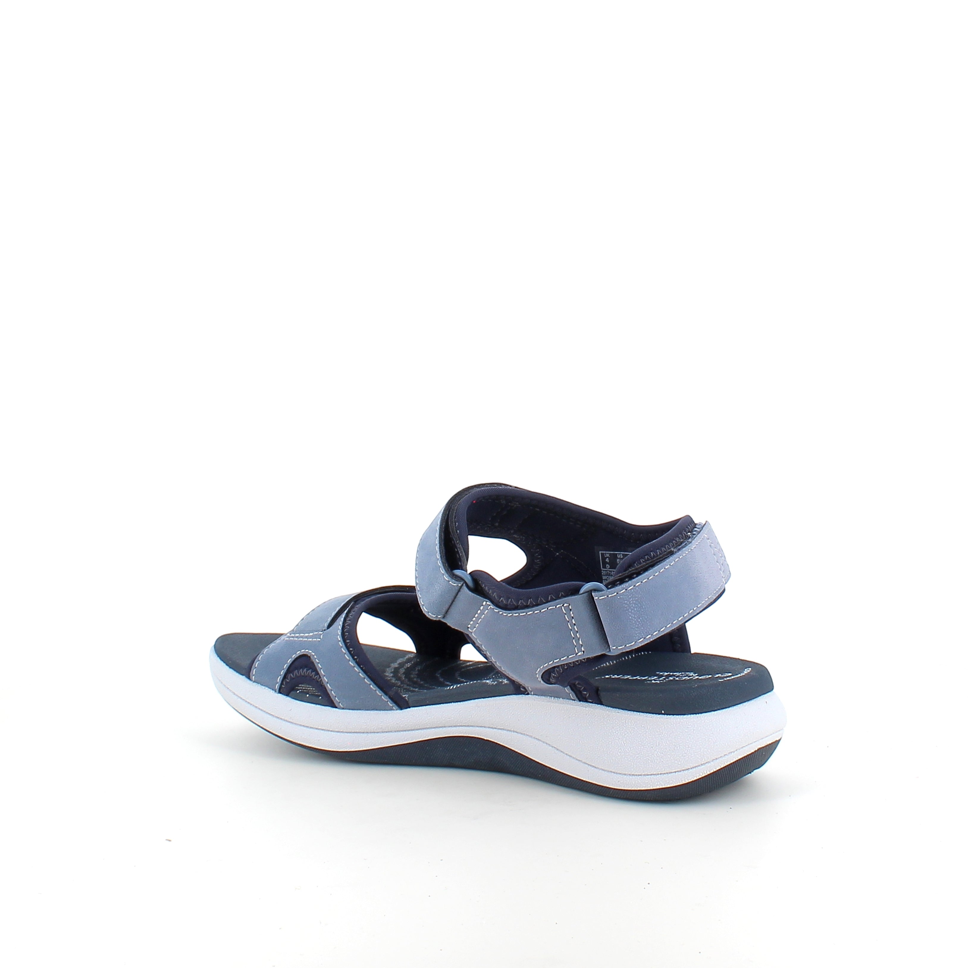 Clarks Cloudsteppers sandal i blå – blød & støttende sandal til aktive dage