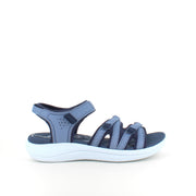 Clarks Cloudsteppers sandal i navy – let & stødabsorberende komfort til lange dage