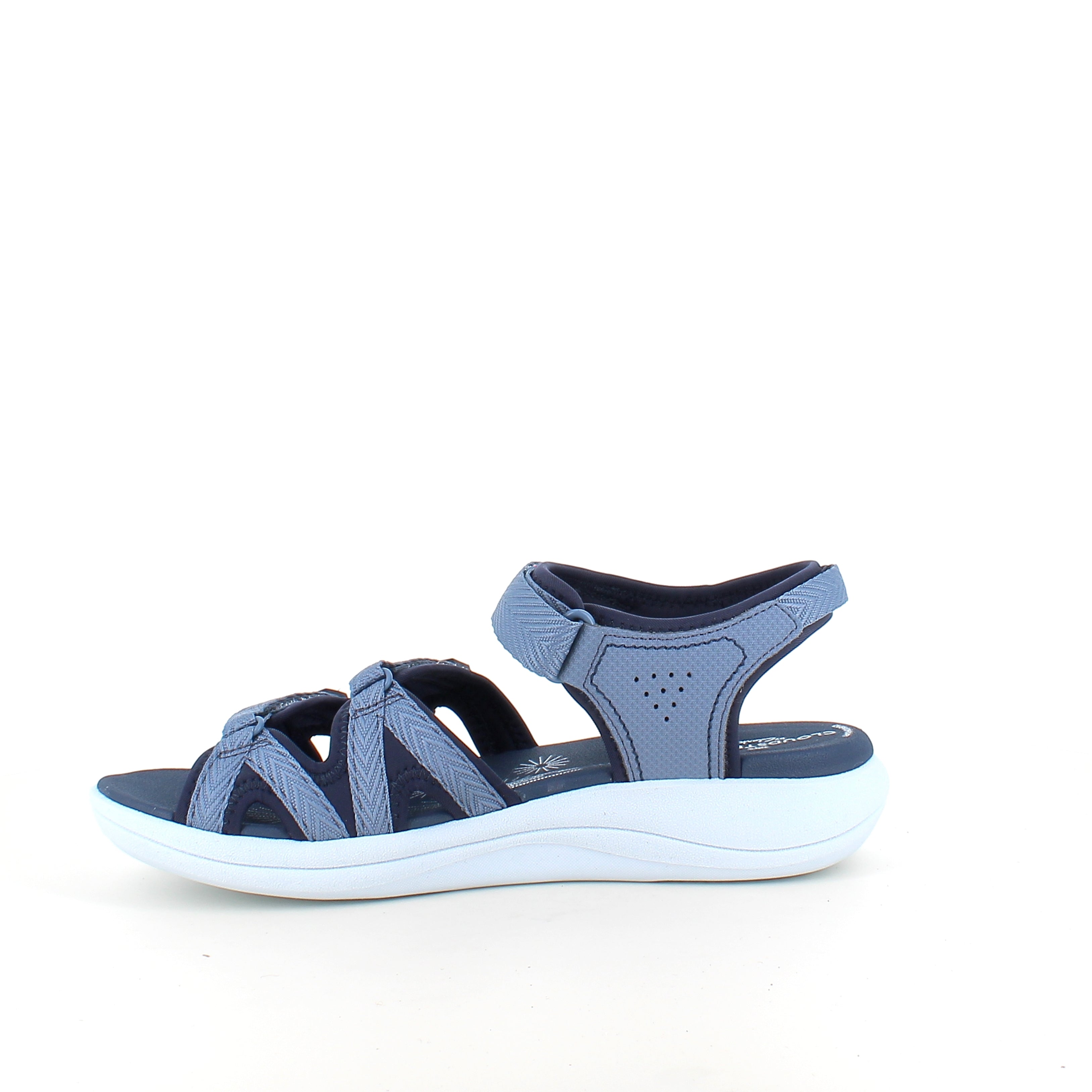 Clarks Cloudsteppers sandal i navy – let & stødabsorberende komfort til lange dage