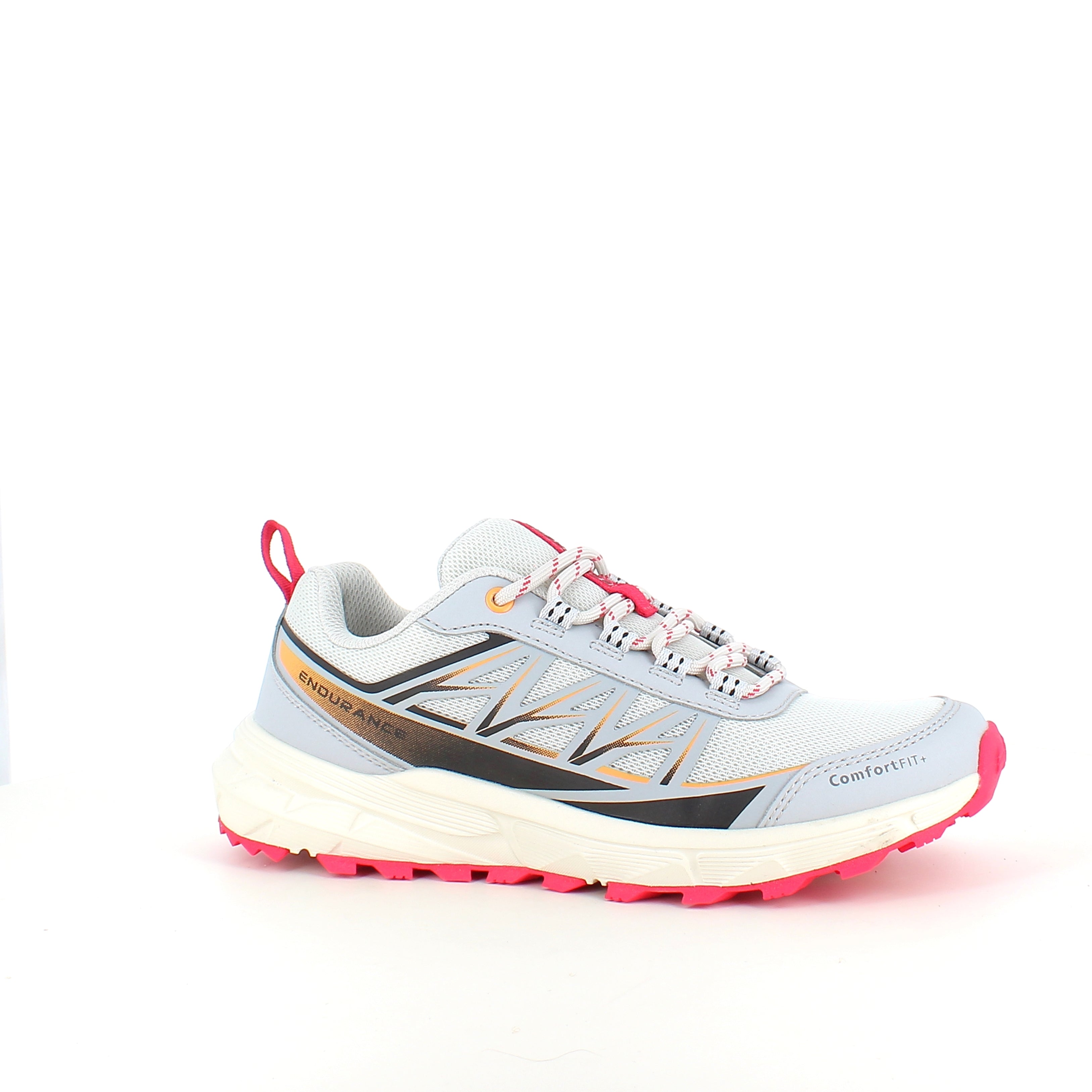 Endurance Fadell W Shoes – Let & åndbar sneaker i Glacier Grey med pink detaljer