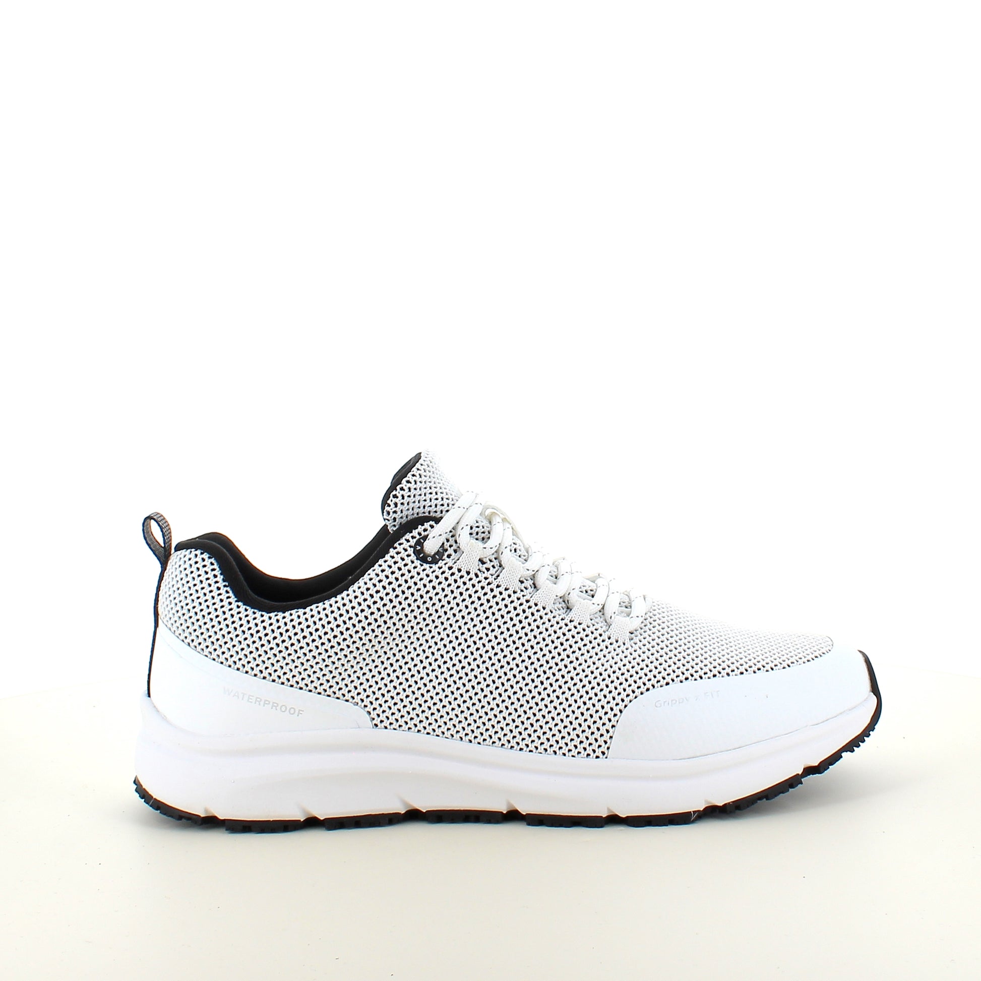 Vandafvisende komfort sneaker i hvid med skridhæmmende sål