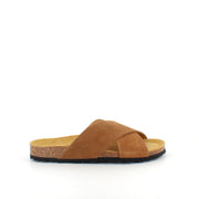 Serraje Roble – brun slip on sandal med krydsremme & komfort | Sygeplejebutikken