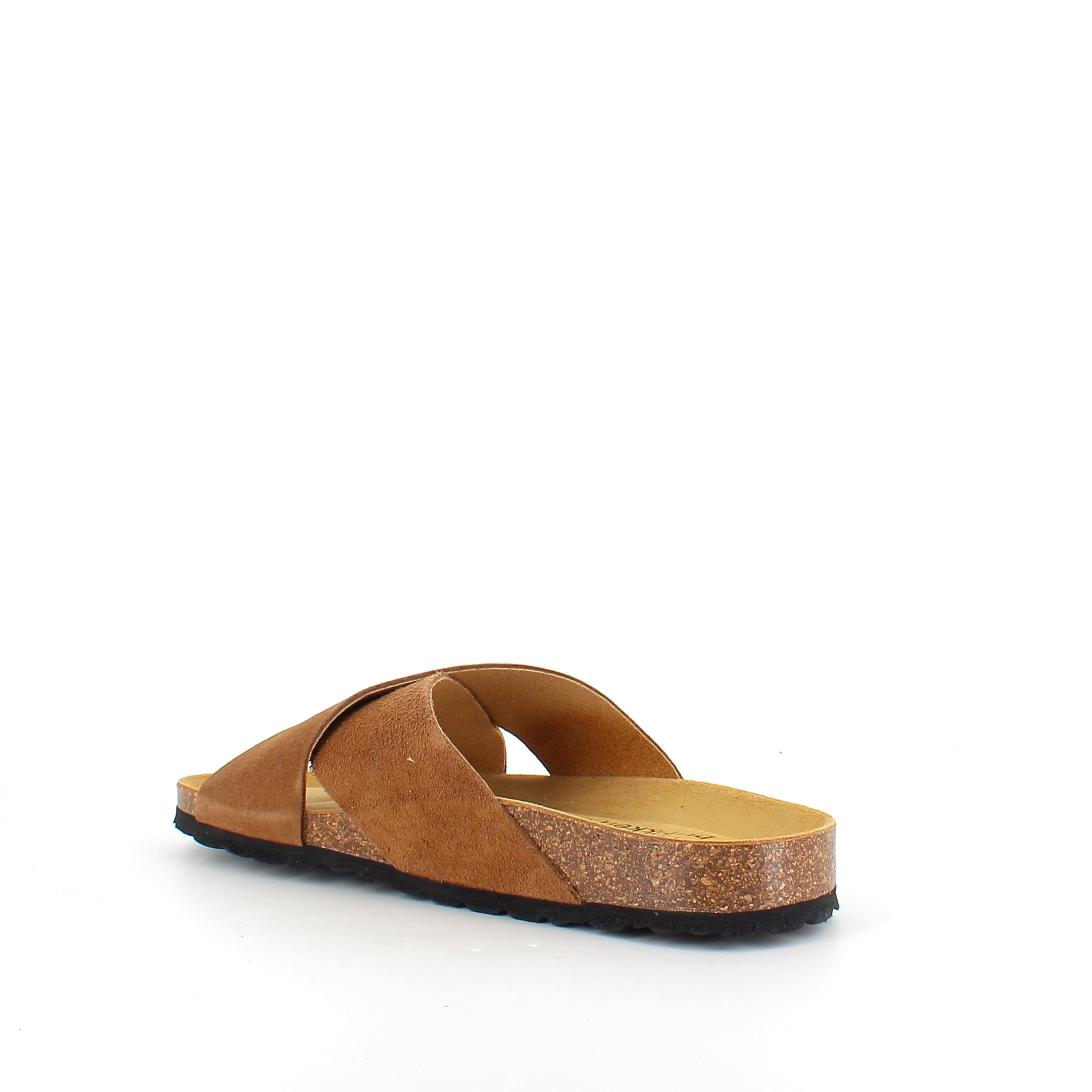Serraje Roble – brun slip on sandal med krydsremme & komfort | Sygeplejebutikken