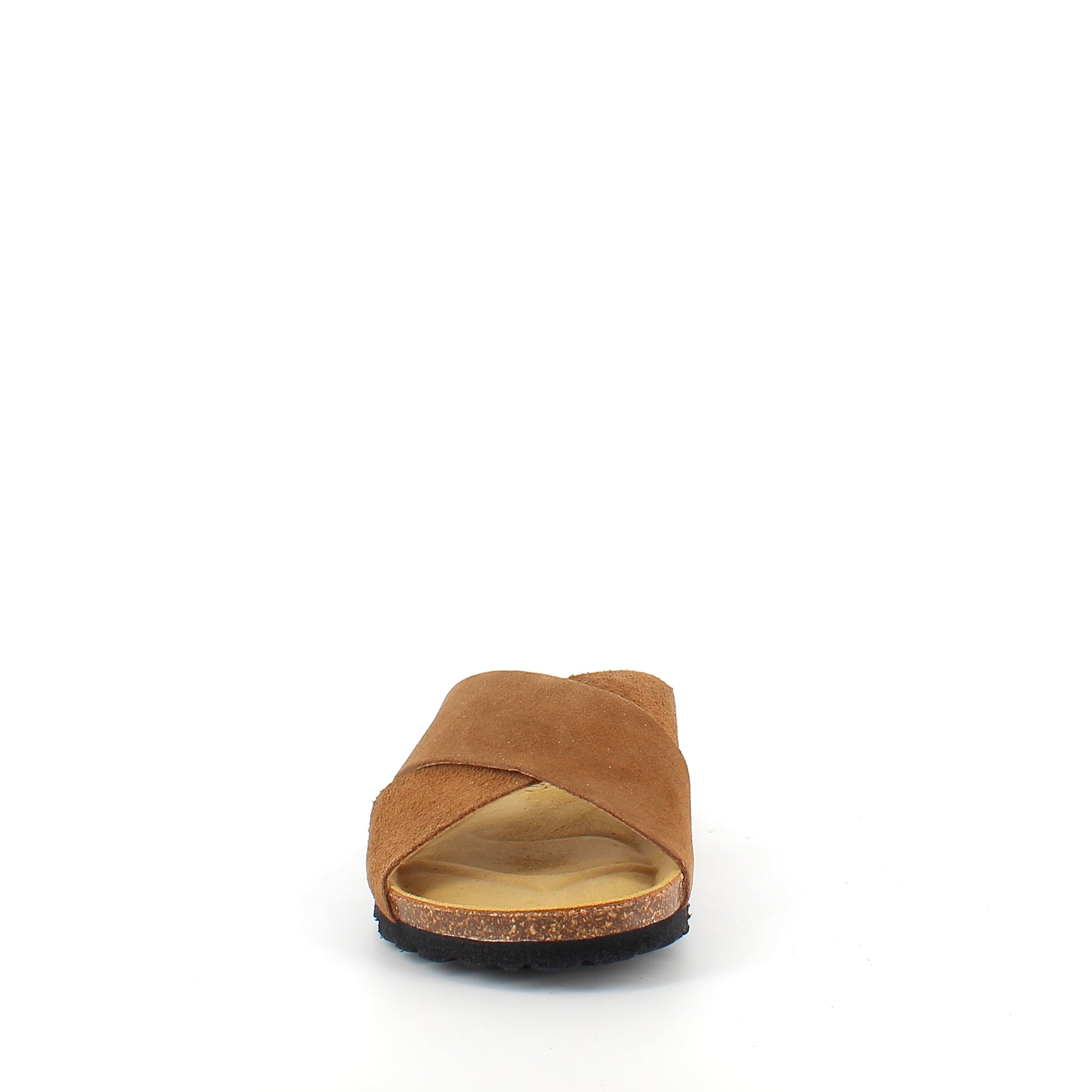 Serraje Roble – brun slip on sandal med krydsremme & komfort | Sygeplejebutikken