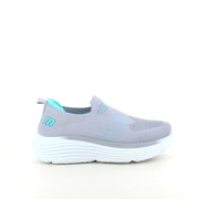 Grå slip-on komfort sneaker med stødabsorbering & åndbart strik