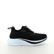Sort letvægts sneaker med stødabsorbering & åndbart mesh
