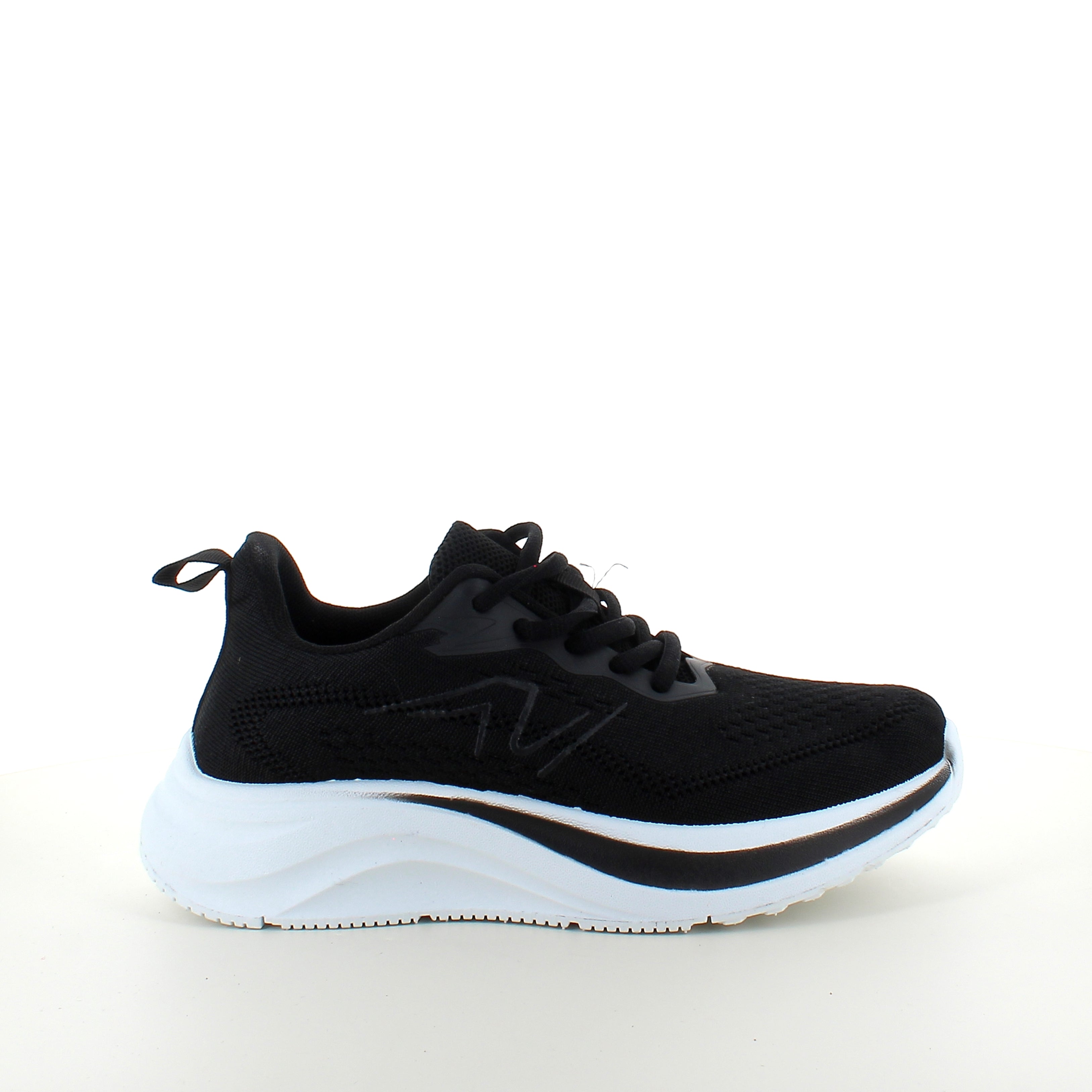 Sort letvægts sneaker med stødabsorbering & åndbart mesh