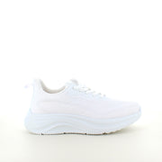 Hvid letvægts sneaker med stødabsorbering & åndbart mesh