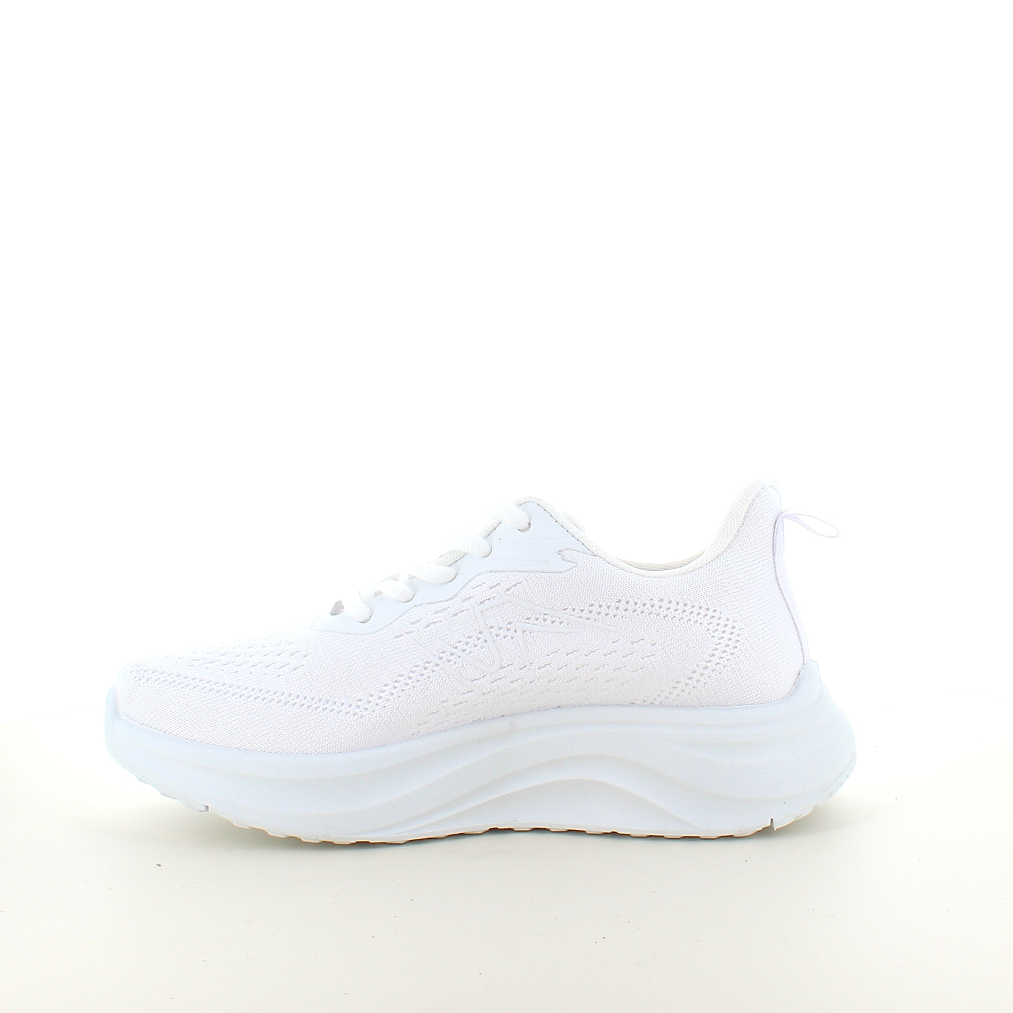 Hvid letvægts sneaker med stødabsorbering & åndbart mesh