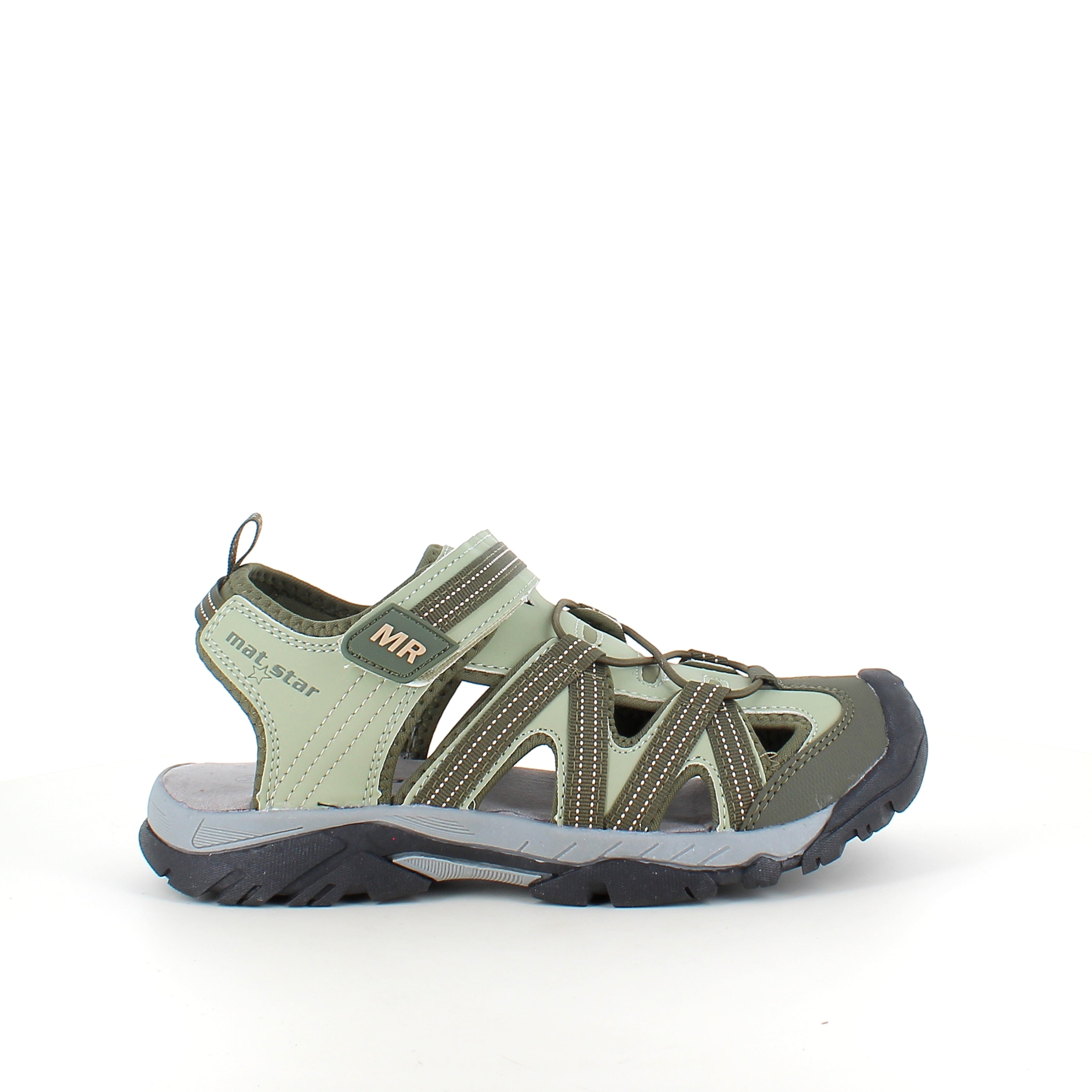 Robust vandresandal i khaki med god støtte