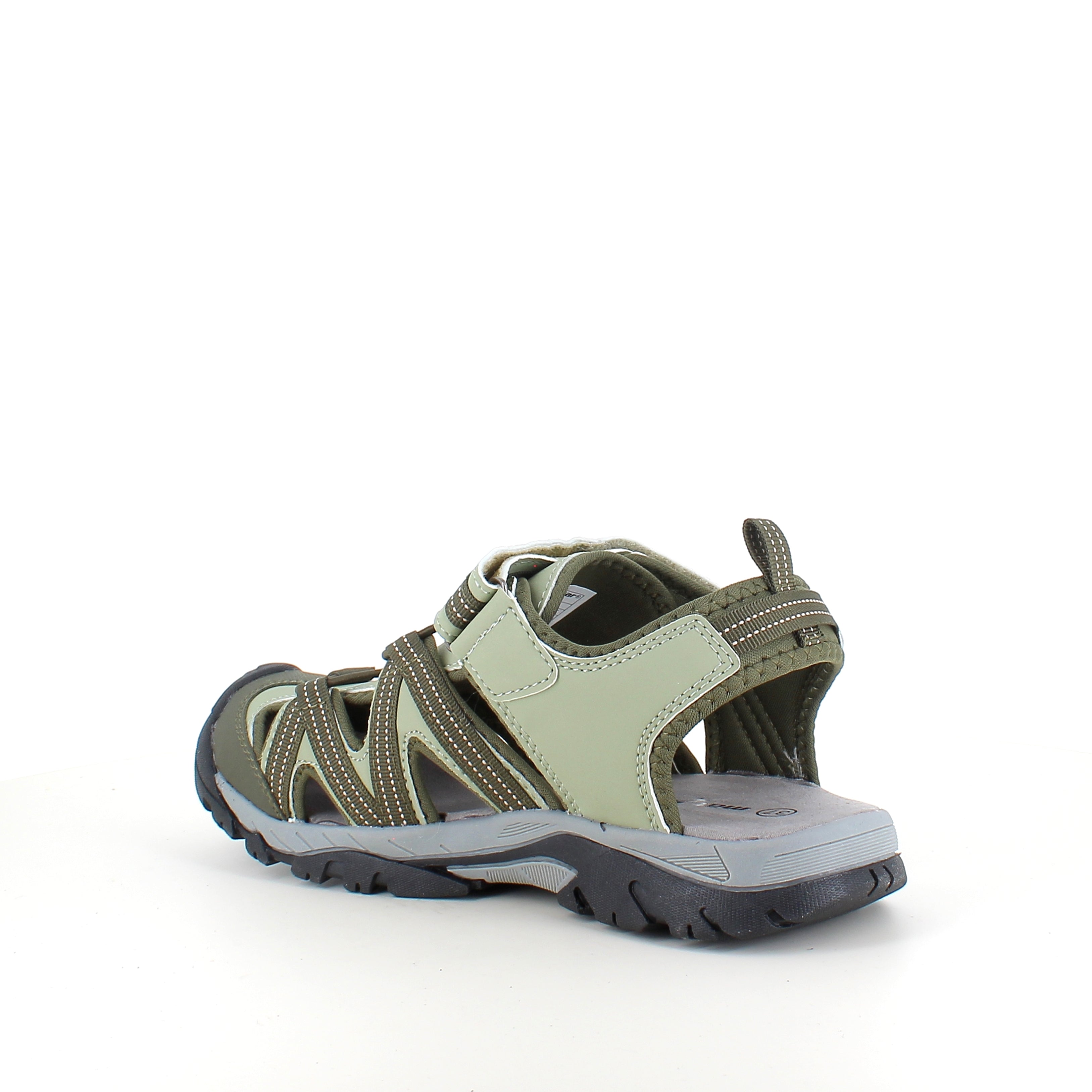 Robust vandresandal i khaki med god støtte