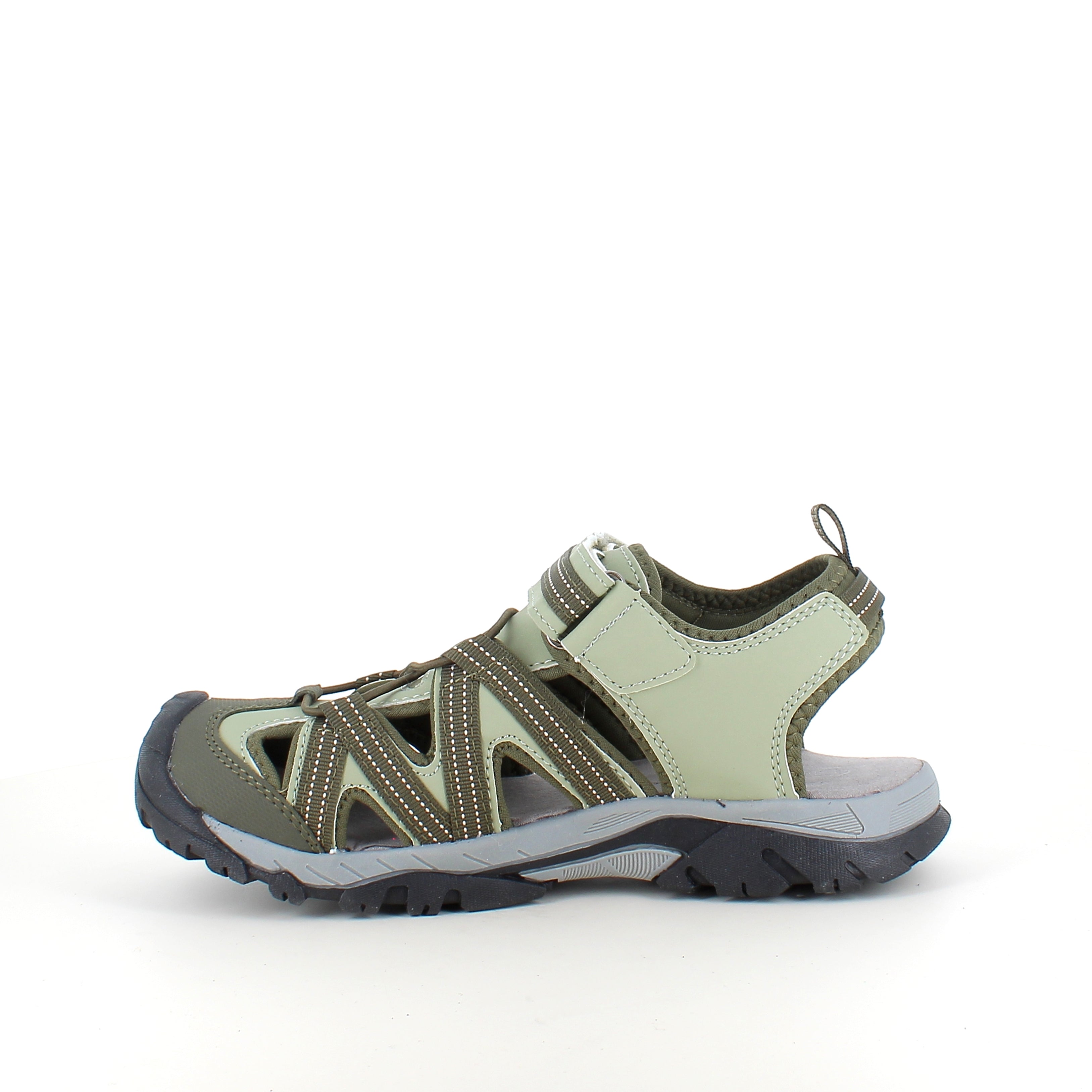 Robust vandresandal i khaki med god støtte