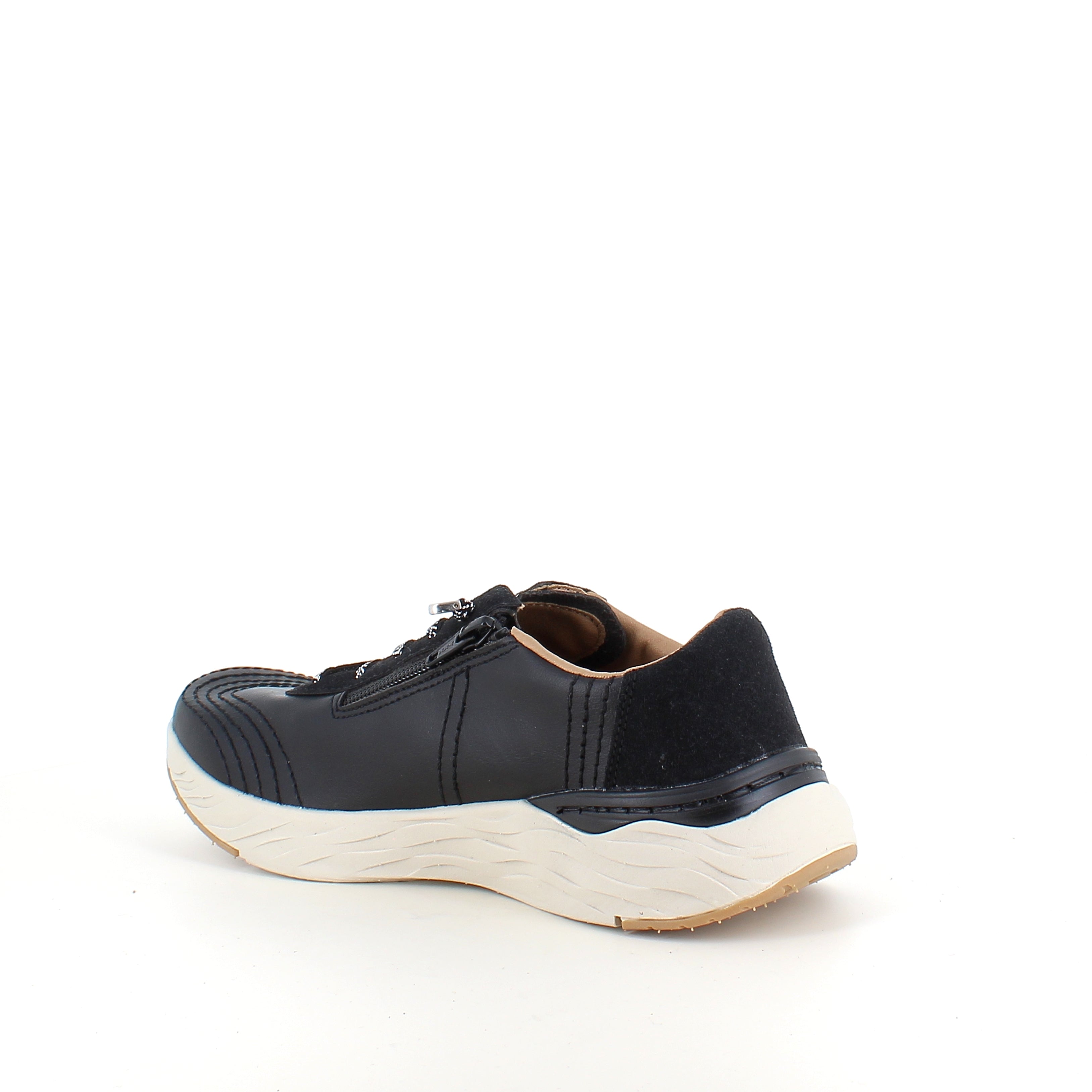 Sort Whistler sneaker med stødabsorbering og praktisk lynlås
