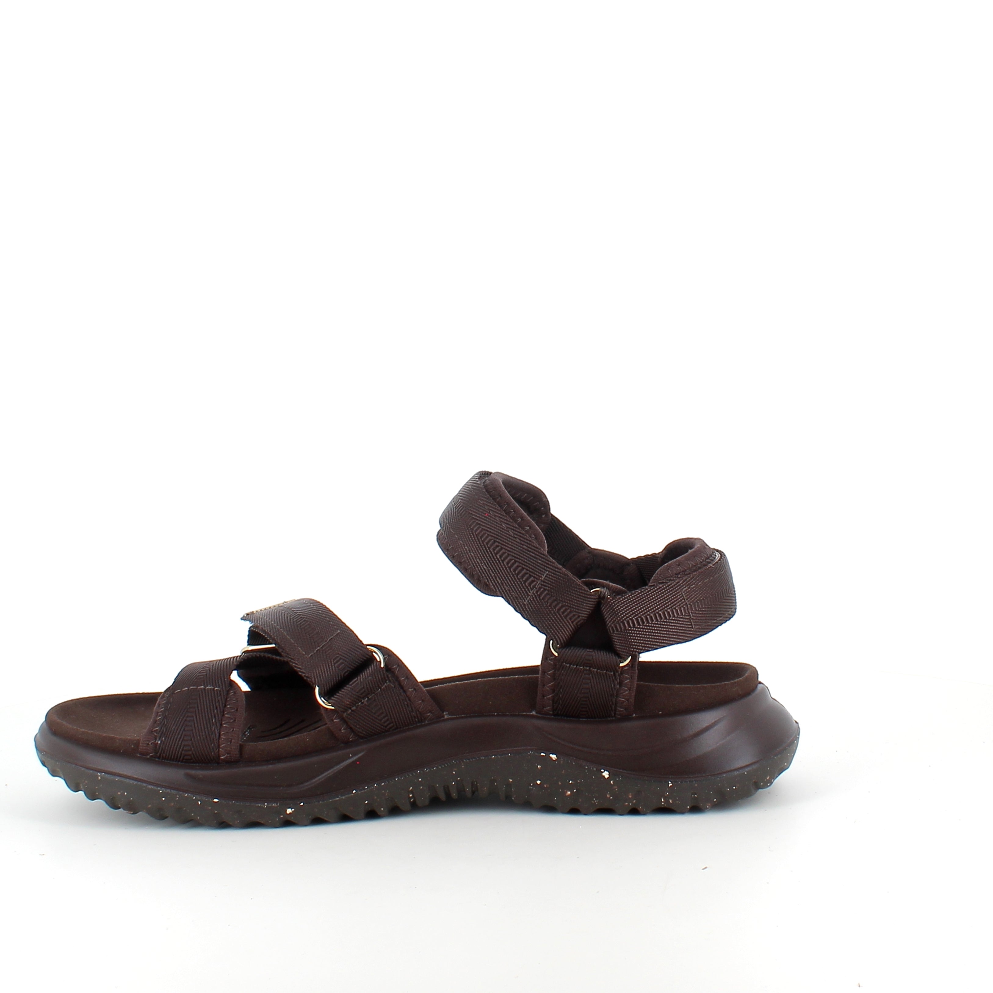 Mørkebrun Woden Solvej sandal – let komfort, svangstøtte & justerbar pasform
