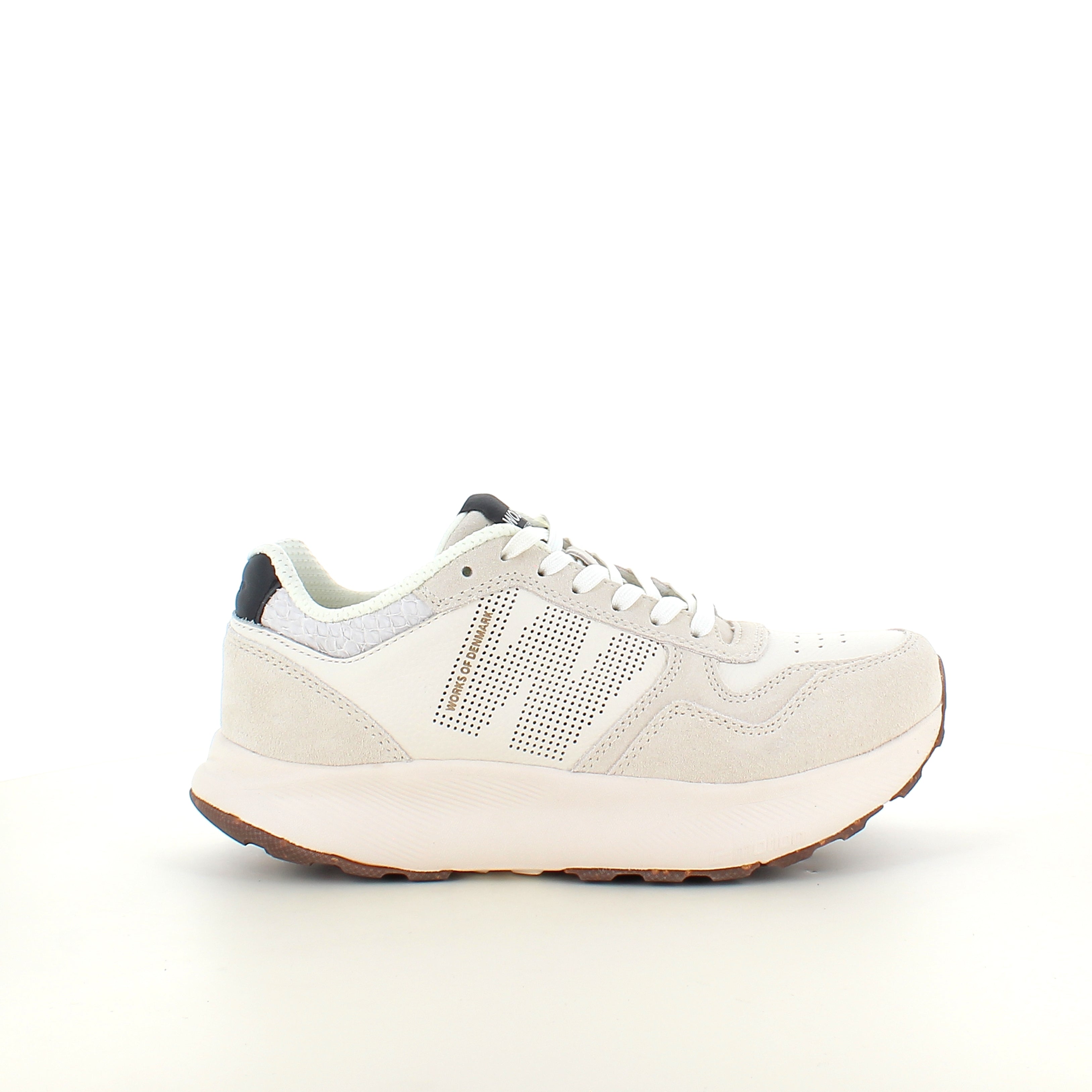 Mathilde Runner Leather – Blanc de Blanc fra WODEN