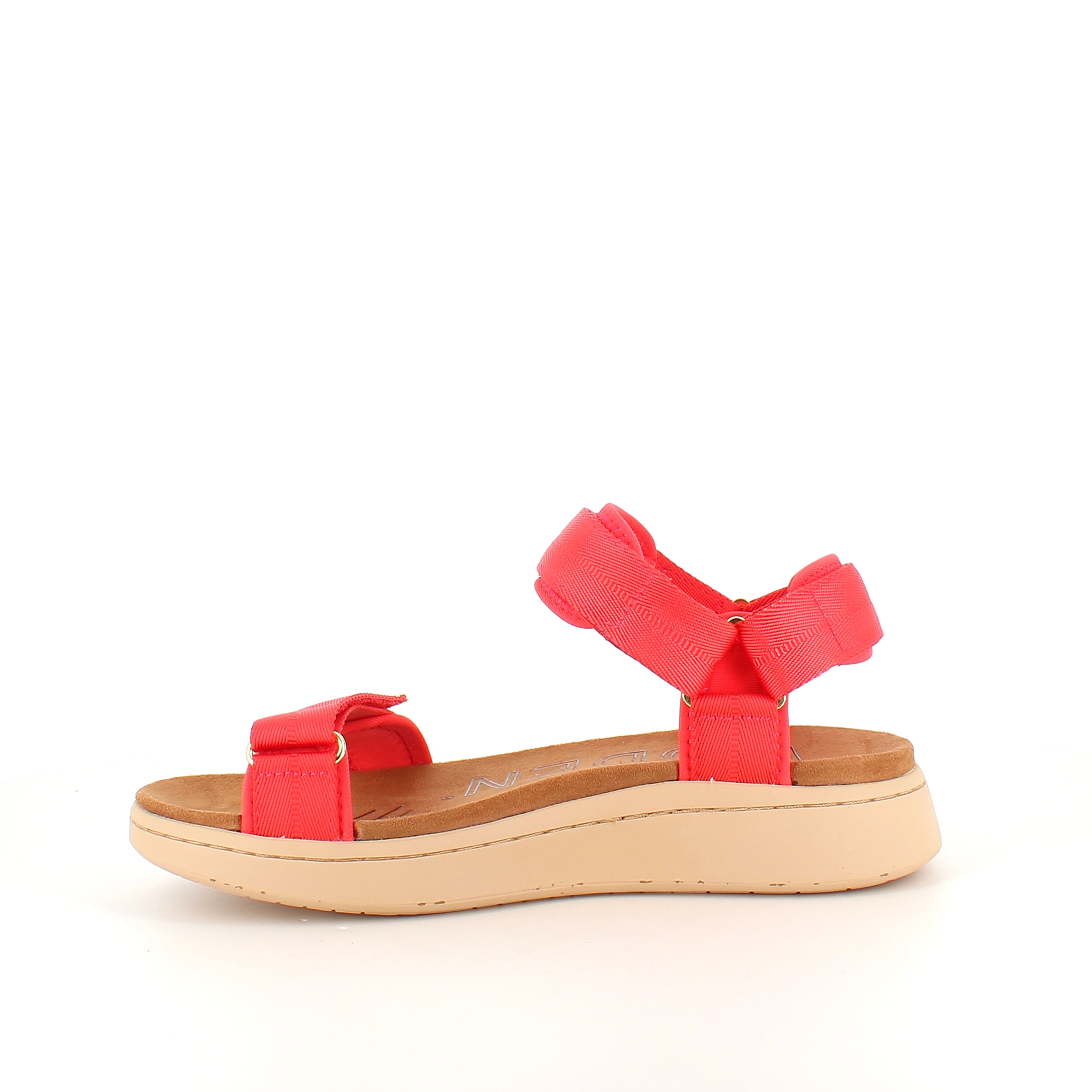 Woden sandal i rød – Let komfort med karakter