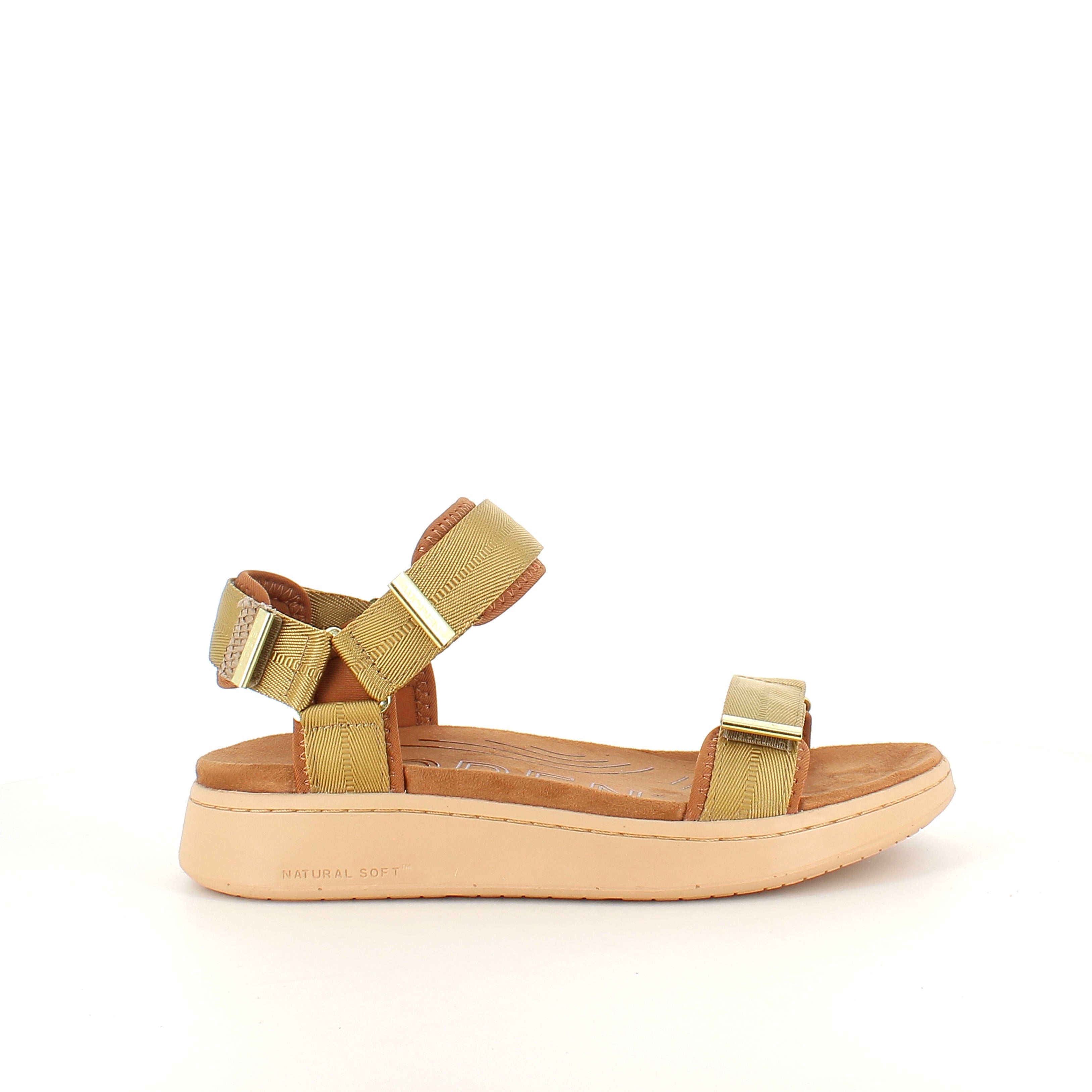 Woden sandal – Khaki (gylden nuance)