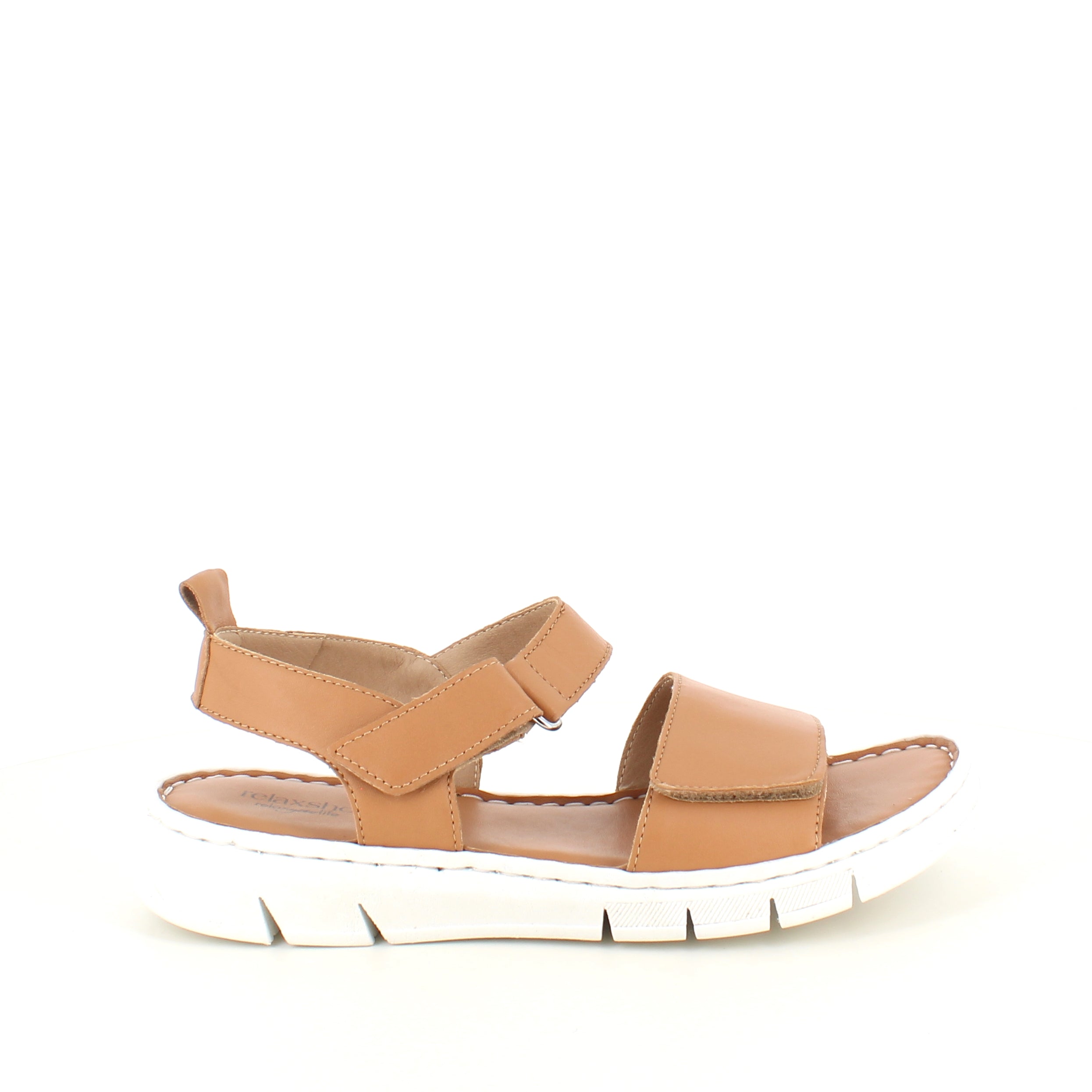 Lækker blød og fleksibel skindsandal i brun fra Relaxshoe