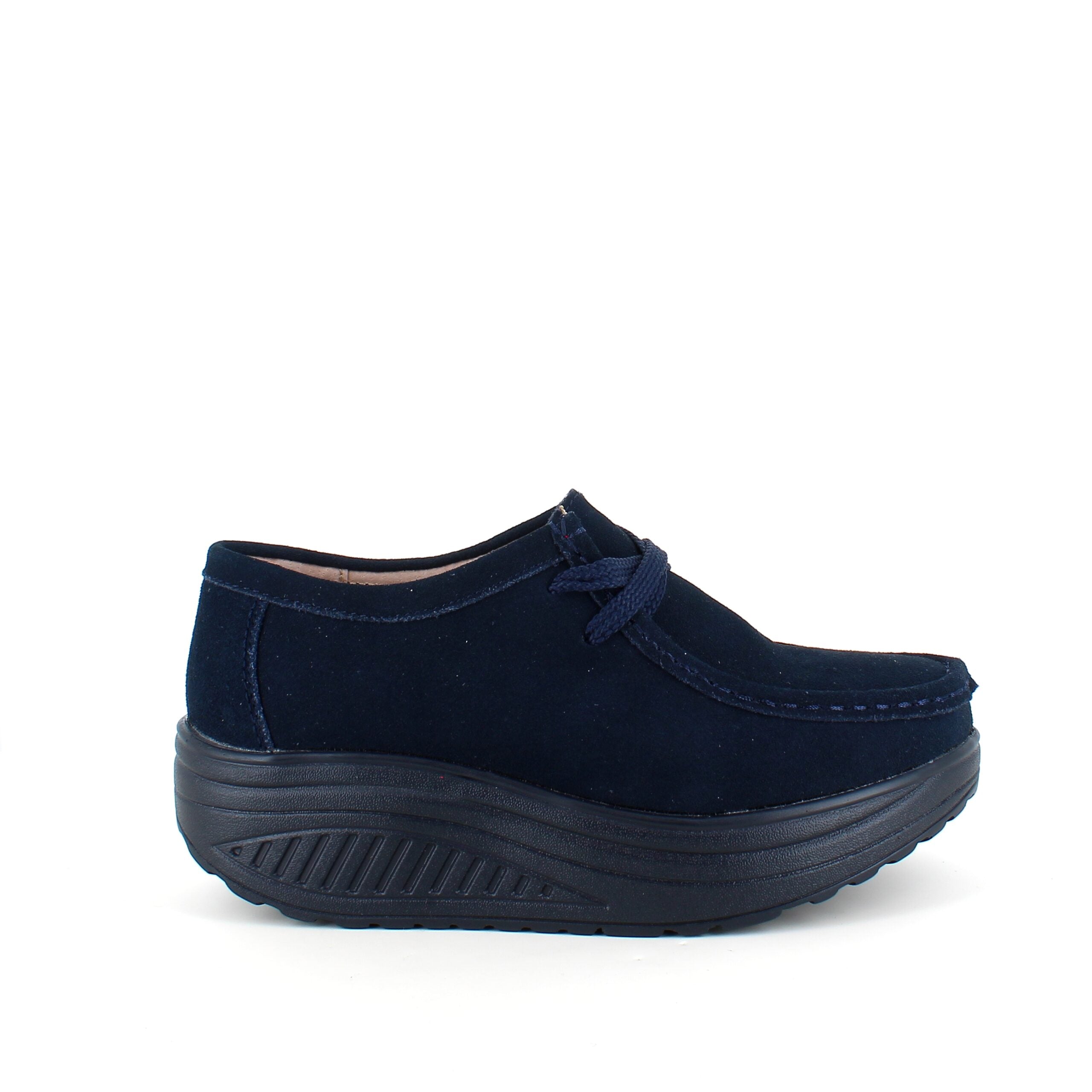 Navy ruskindssko med gængesål og svangstøtte