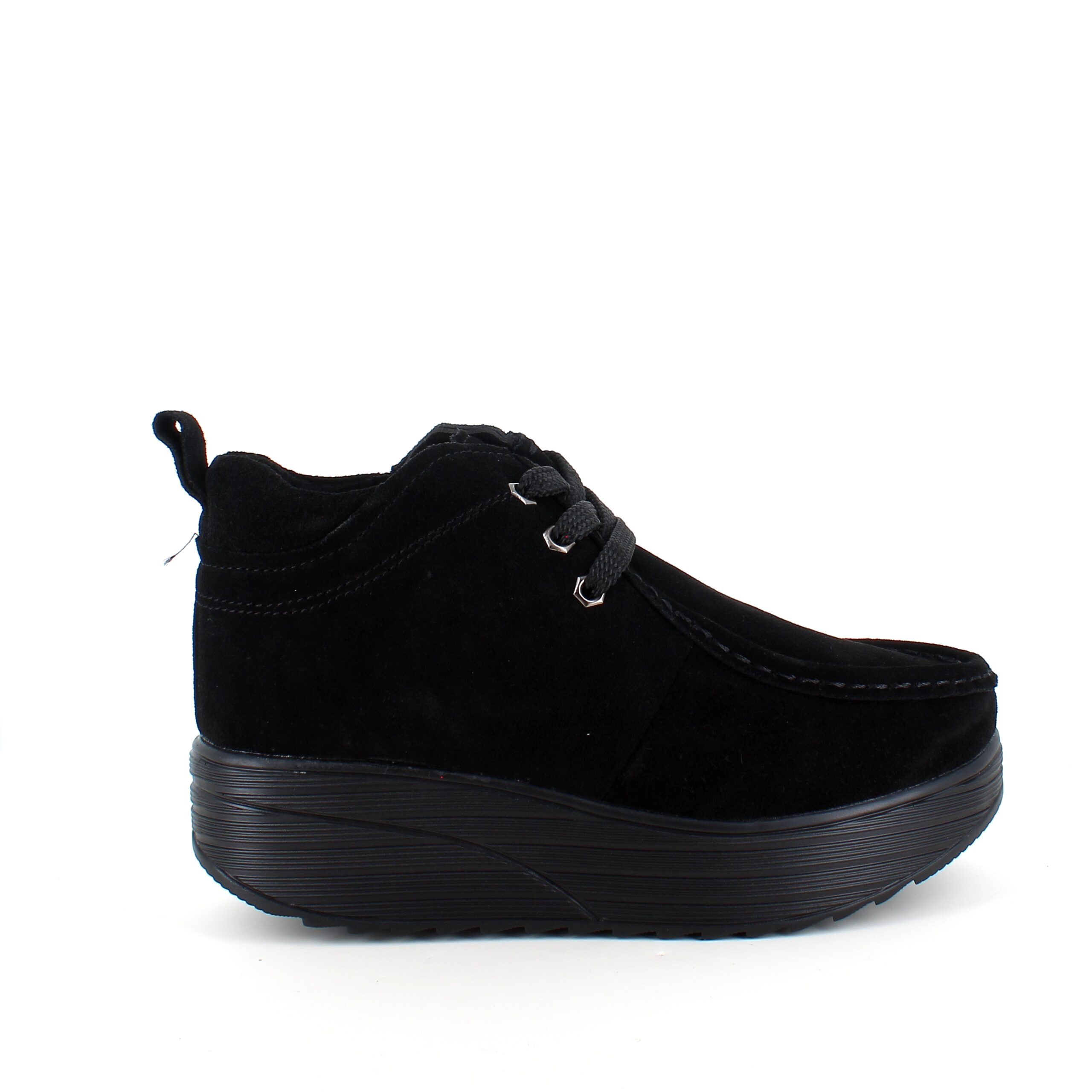 Sort ruskindssko med let foring og gængesål