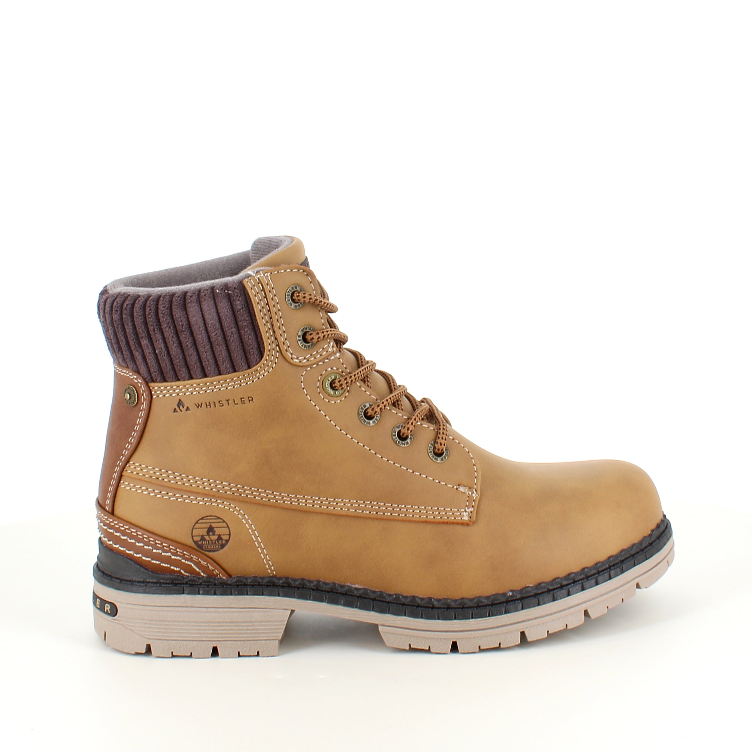 Whistler brun vinterstøvle med let foer og smarte detaljer