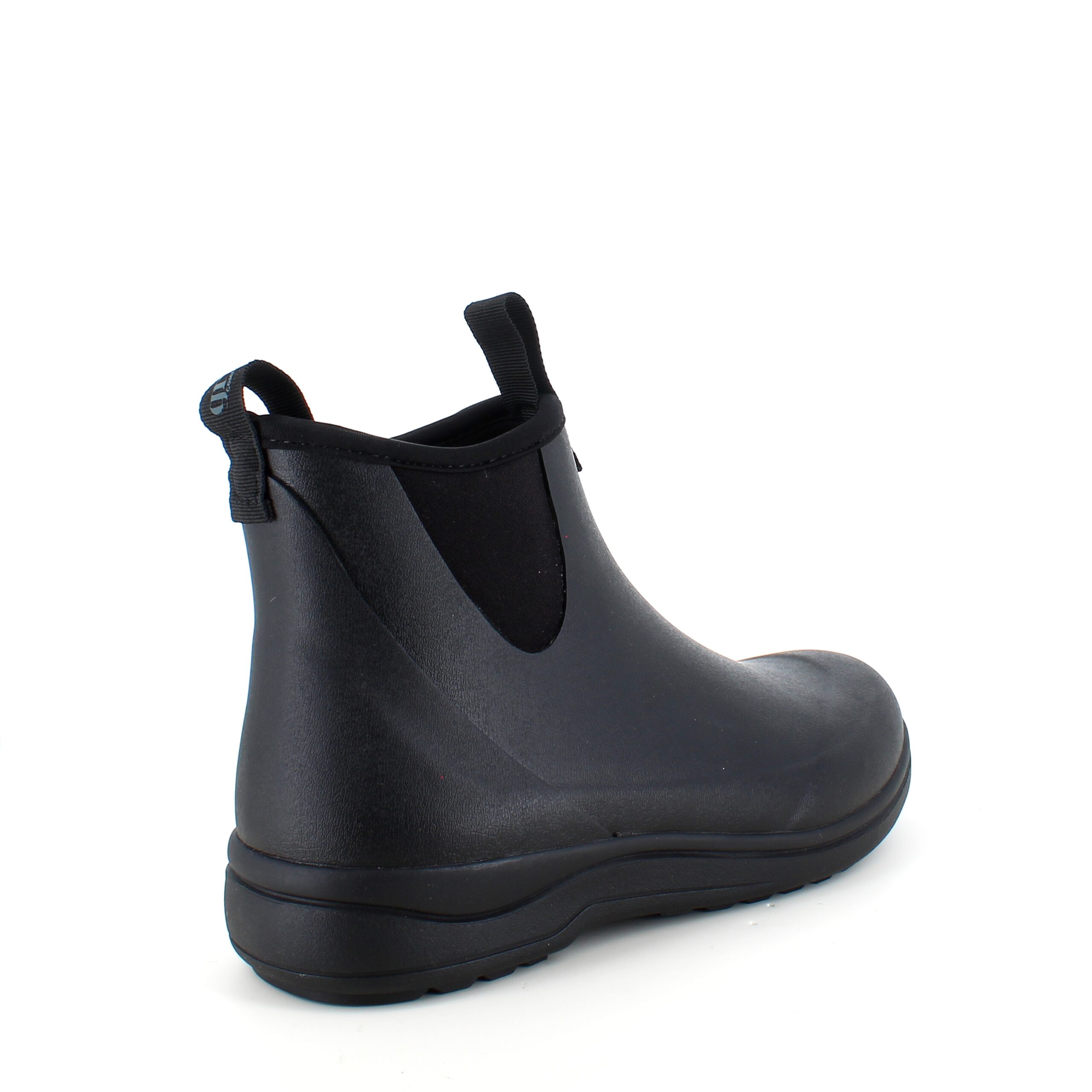 Sort luksus gummistøvle med svangstøtte fra Green Comfort