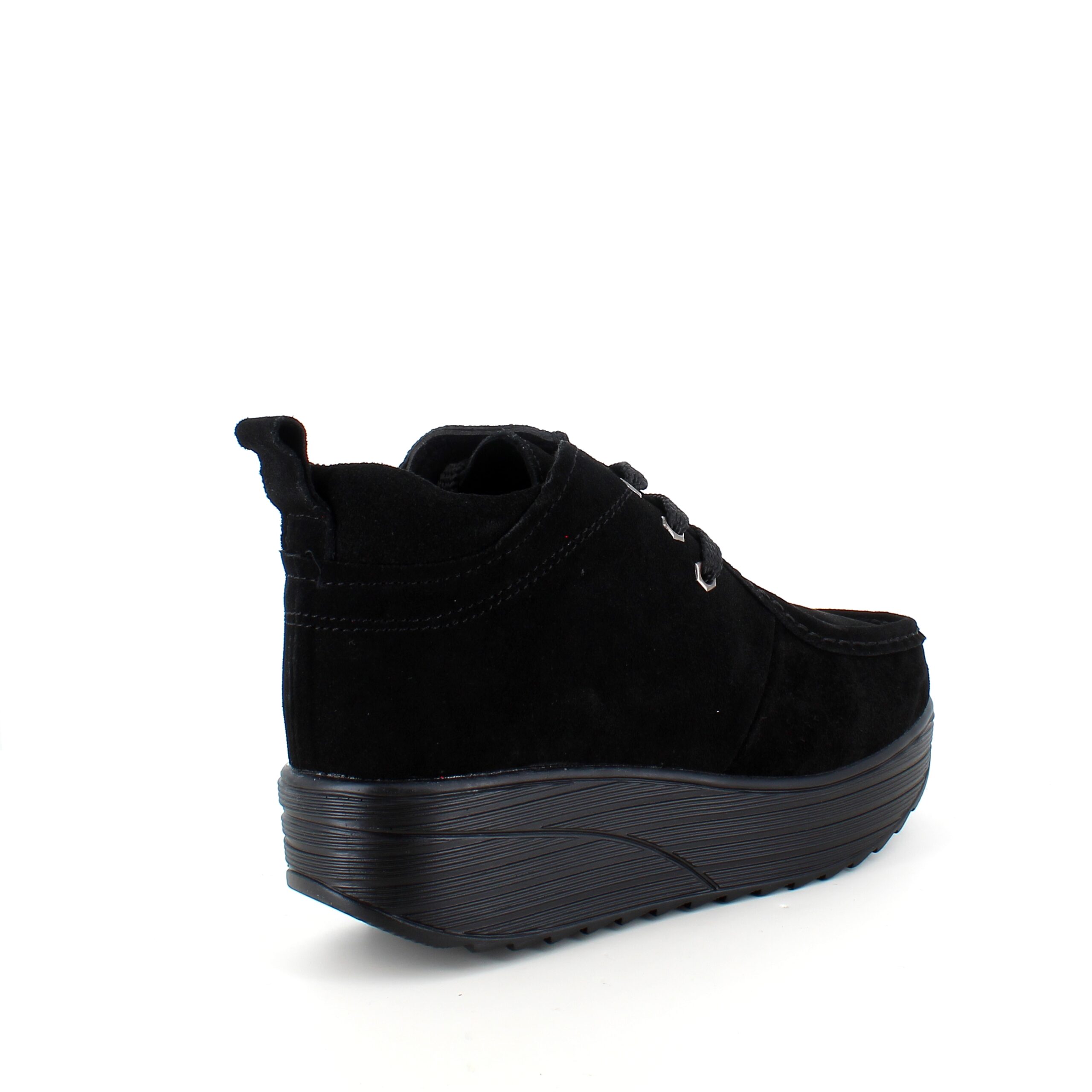 Sort ruskindssko med let foring og gængesål