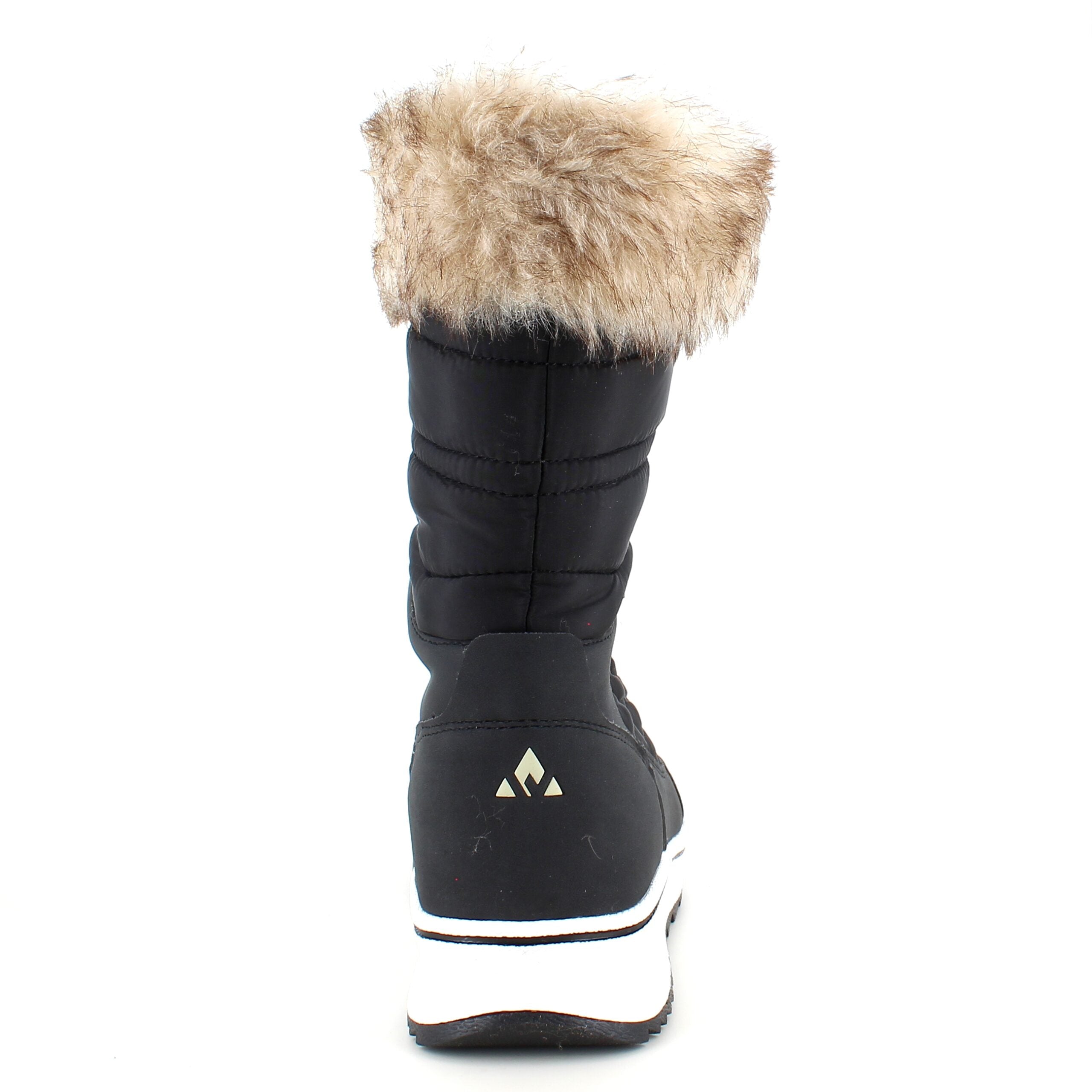 Sort vandtæt vinterstøvle fra Whistler med pels kant