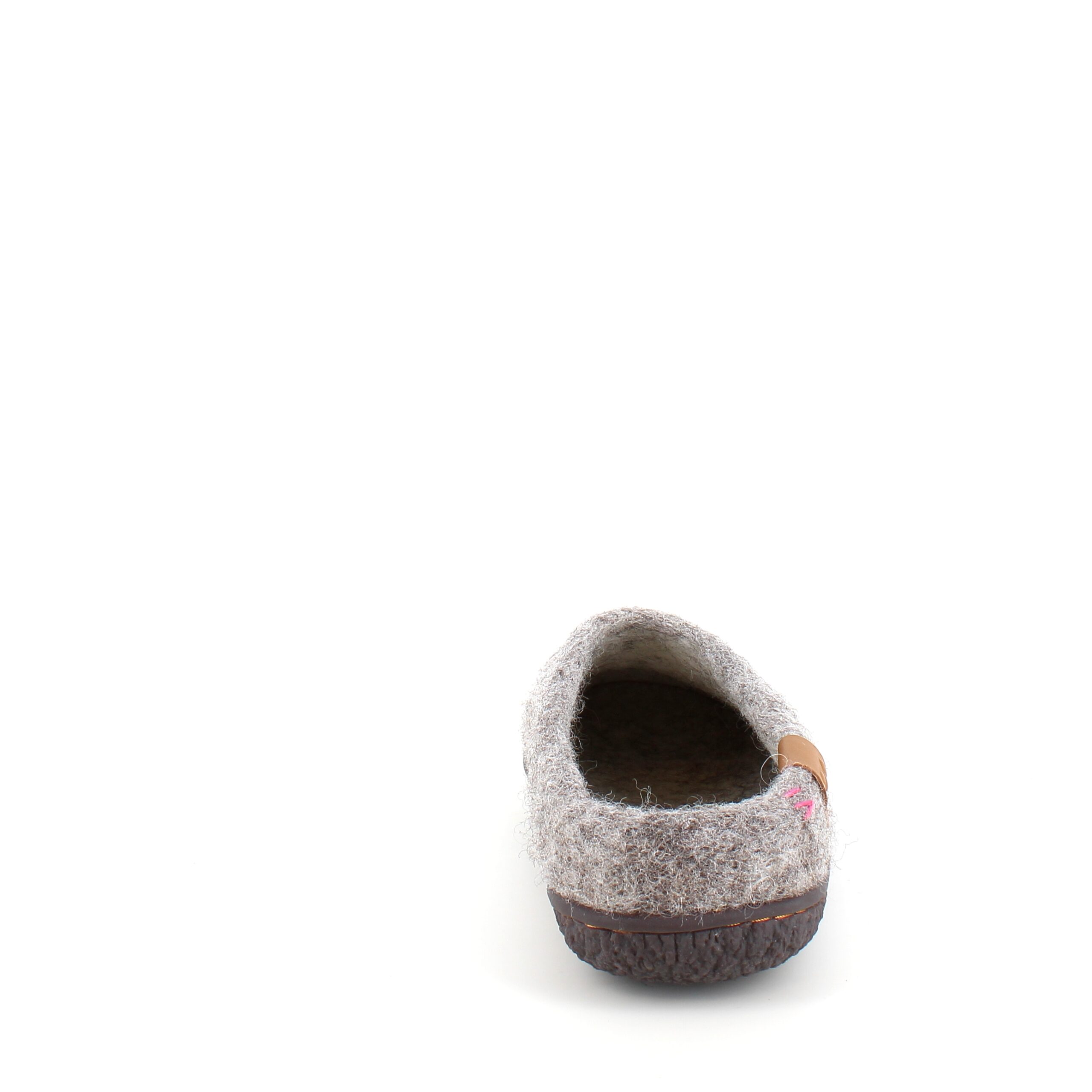 Lav lys grå hjemmesko i uld med skridhæmmende såler fra Green Comfort