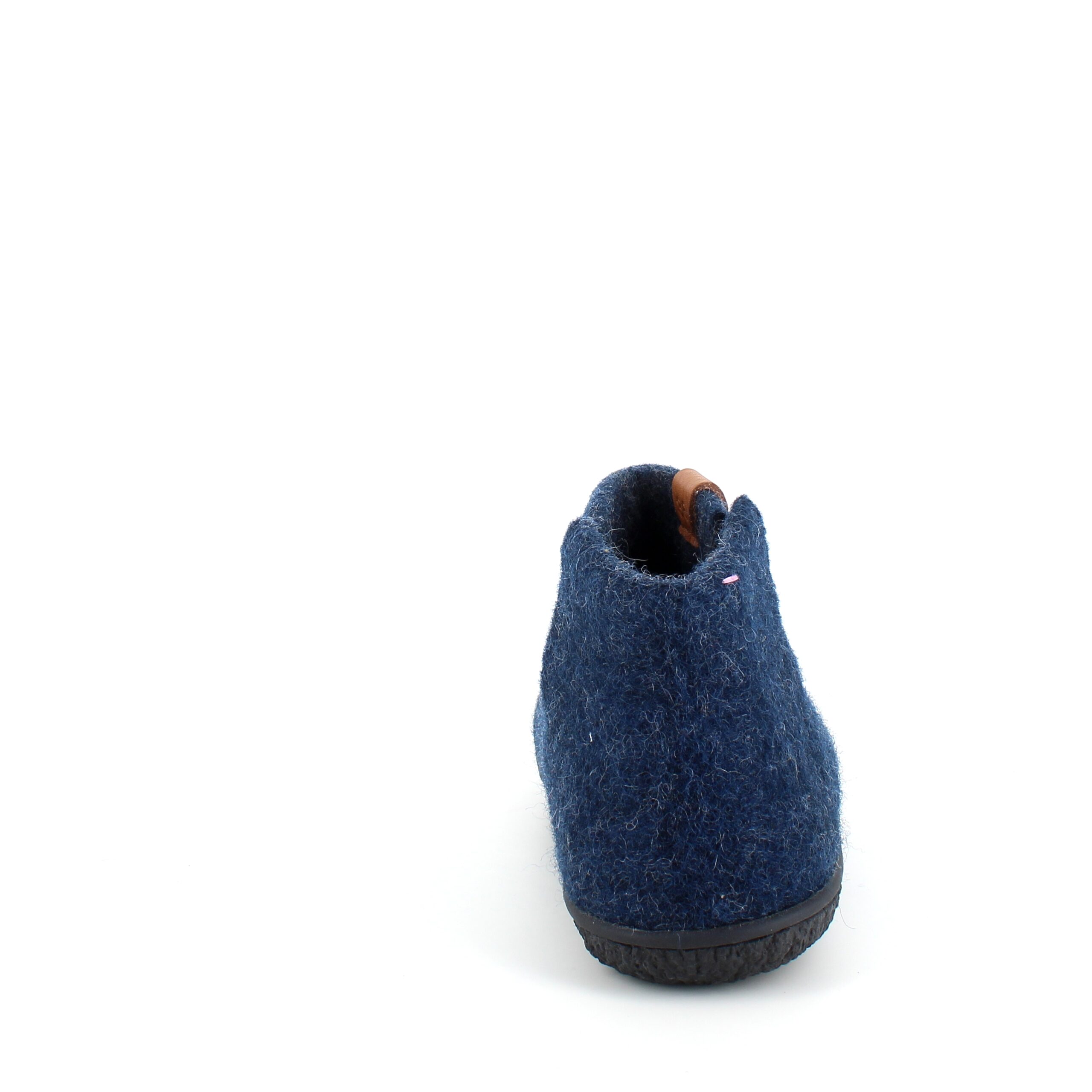 Høj marineblå hjemmesko i uld med skridhæmmende såler fra Green Comfort